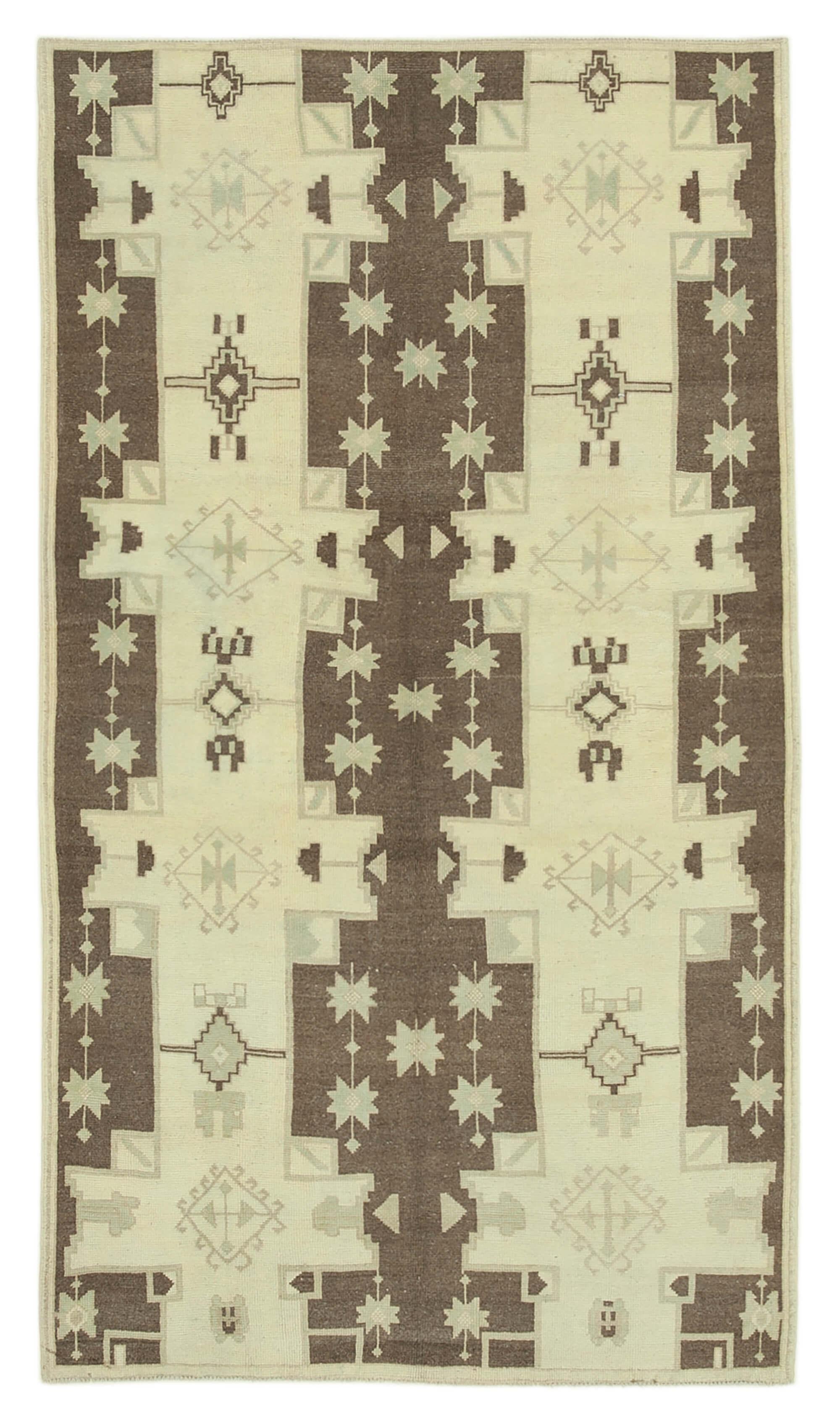 4 x 7 Beige Vintage Anatolian Rug - 2723