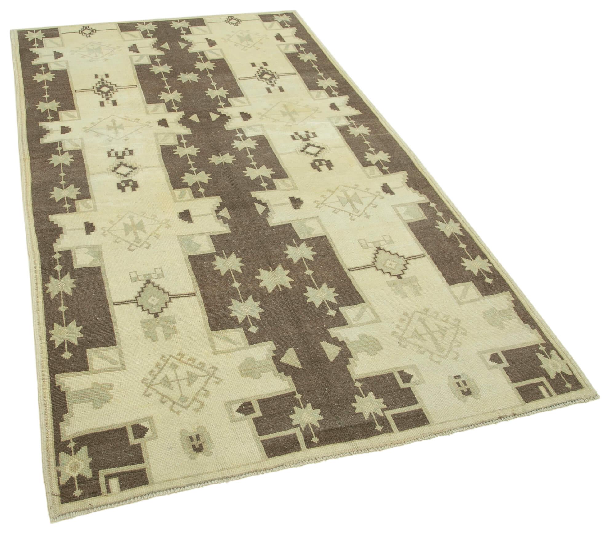 4 x 7 Beige Vintage Anatolian Rug - 2723