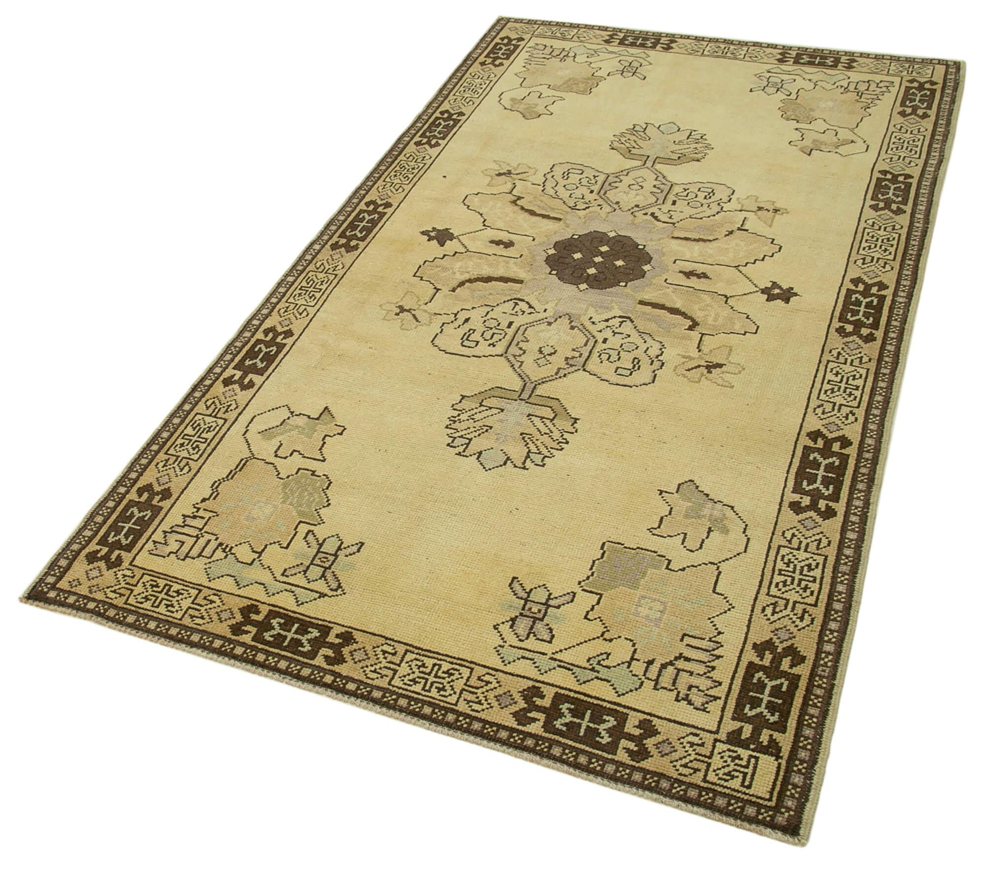 4 x 7 Beige Vintage Anatolian Rug - 2727