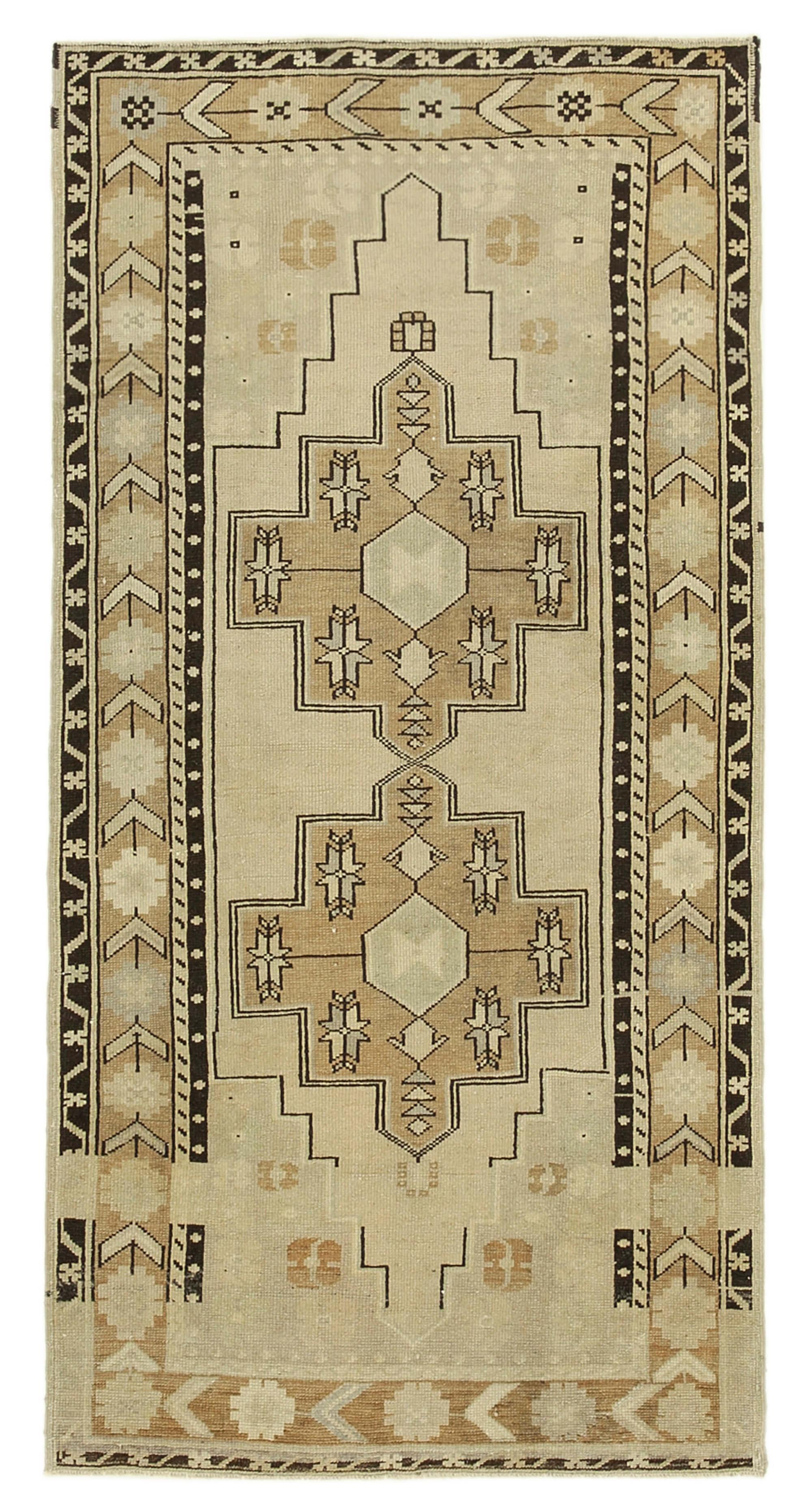 4 x 7 Beige Vintage Anatolian Rug - 2729