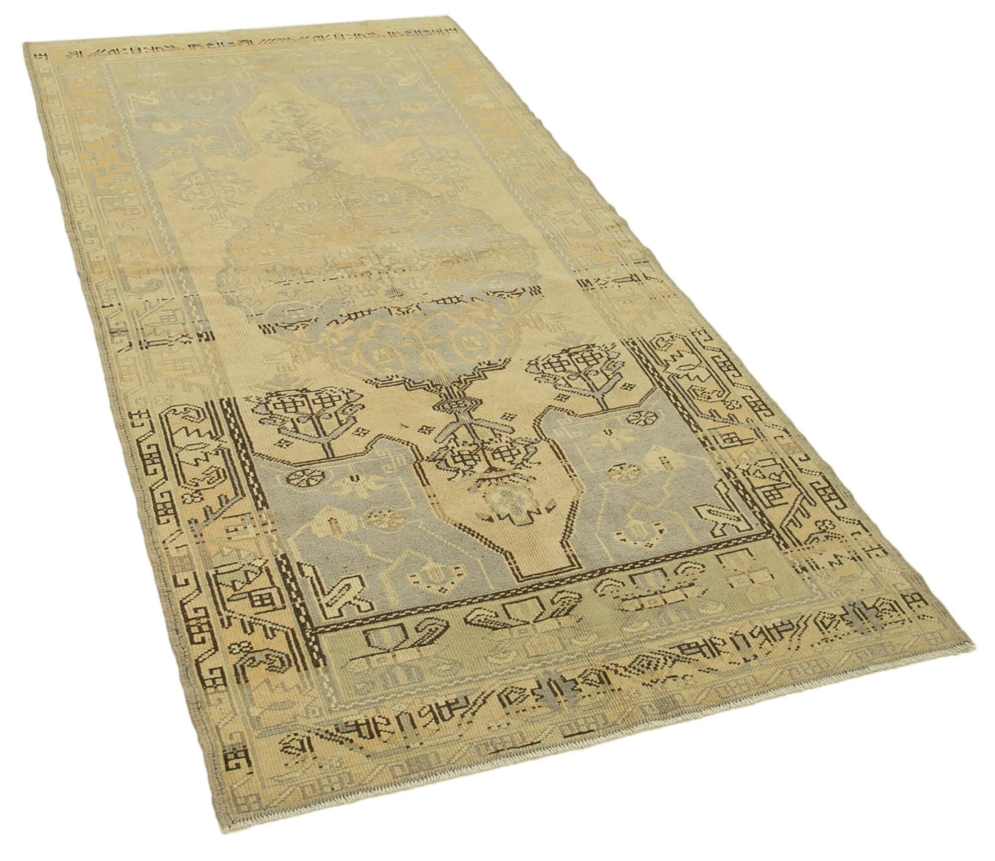 3 x 7 Beige Vintage Anatolian Rug - 2732