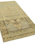 3 x 7 Beige Vintage Anatolian Rug - 2732