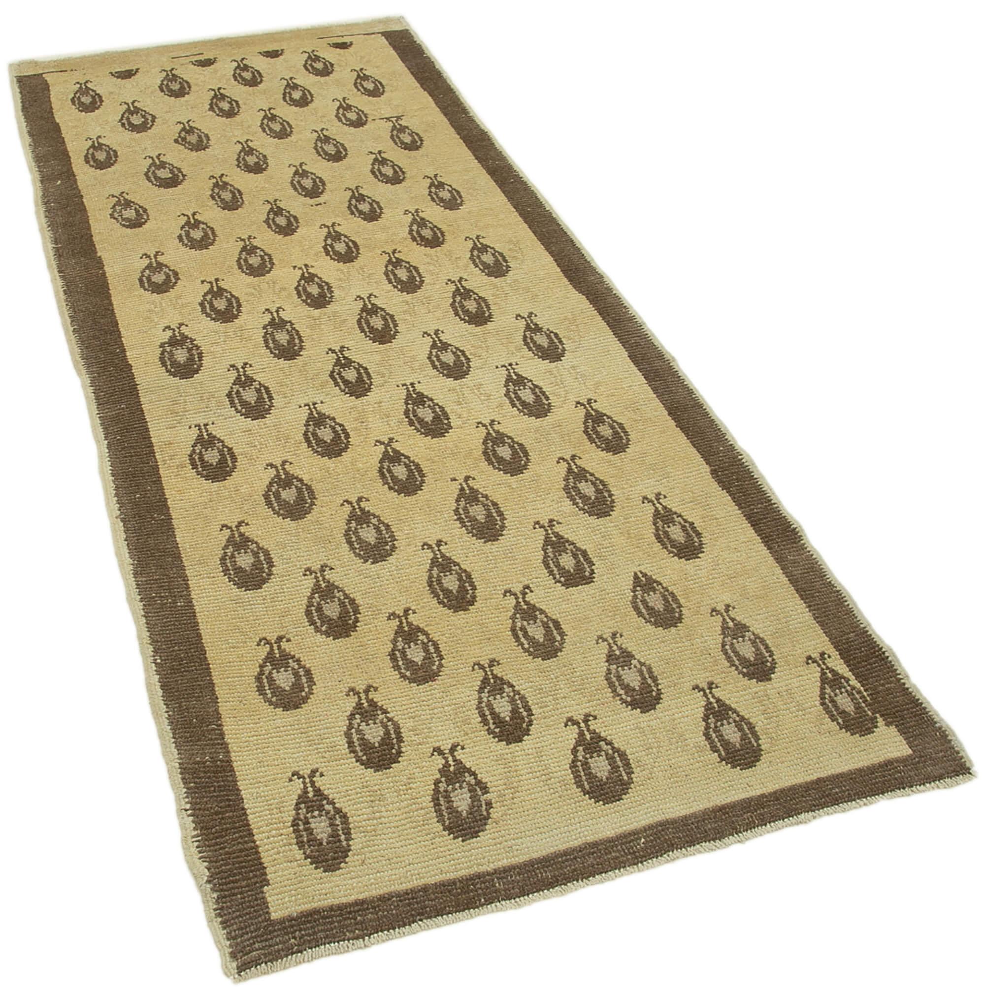 3 x 7 Beige Vintage Anatolian Rug - 2735