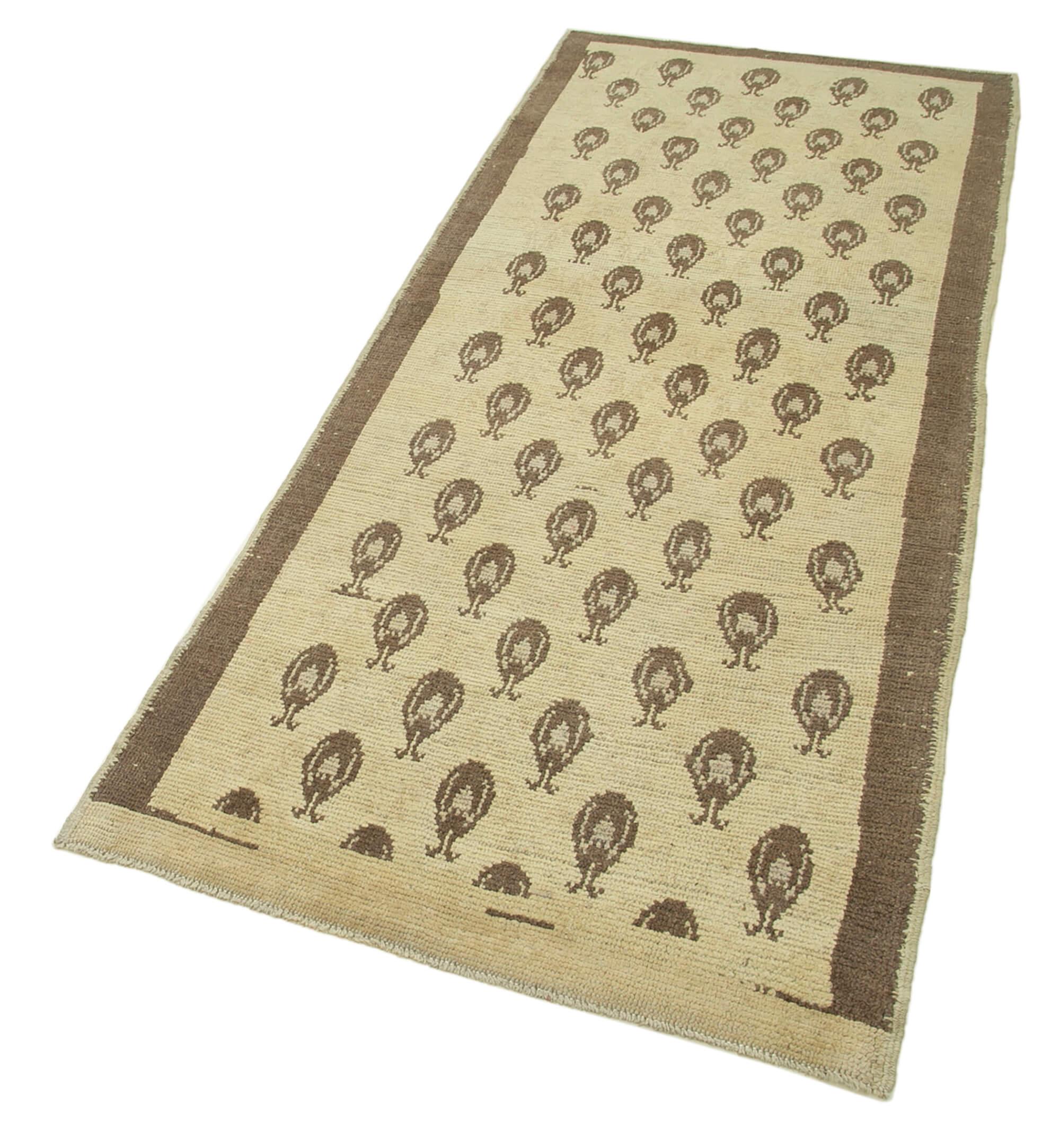 3 x 7 Beige Vintage Anatolian Rug - 2735