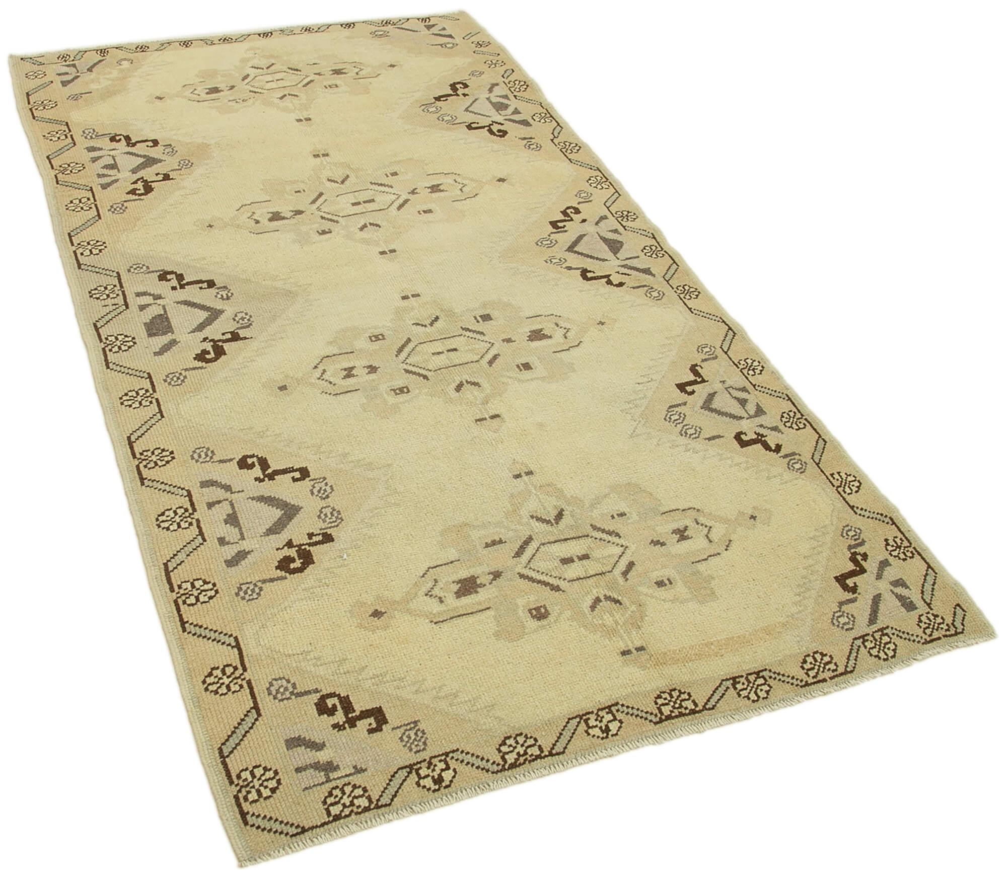 4 x 7 Beige Vintage Anatolian Rug - 2736