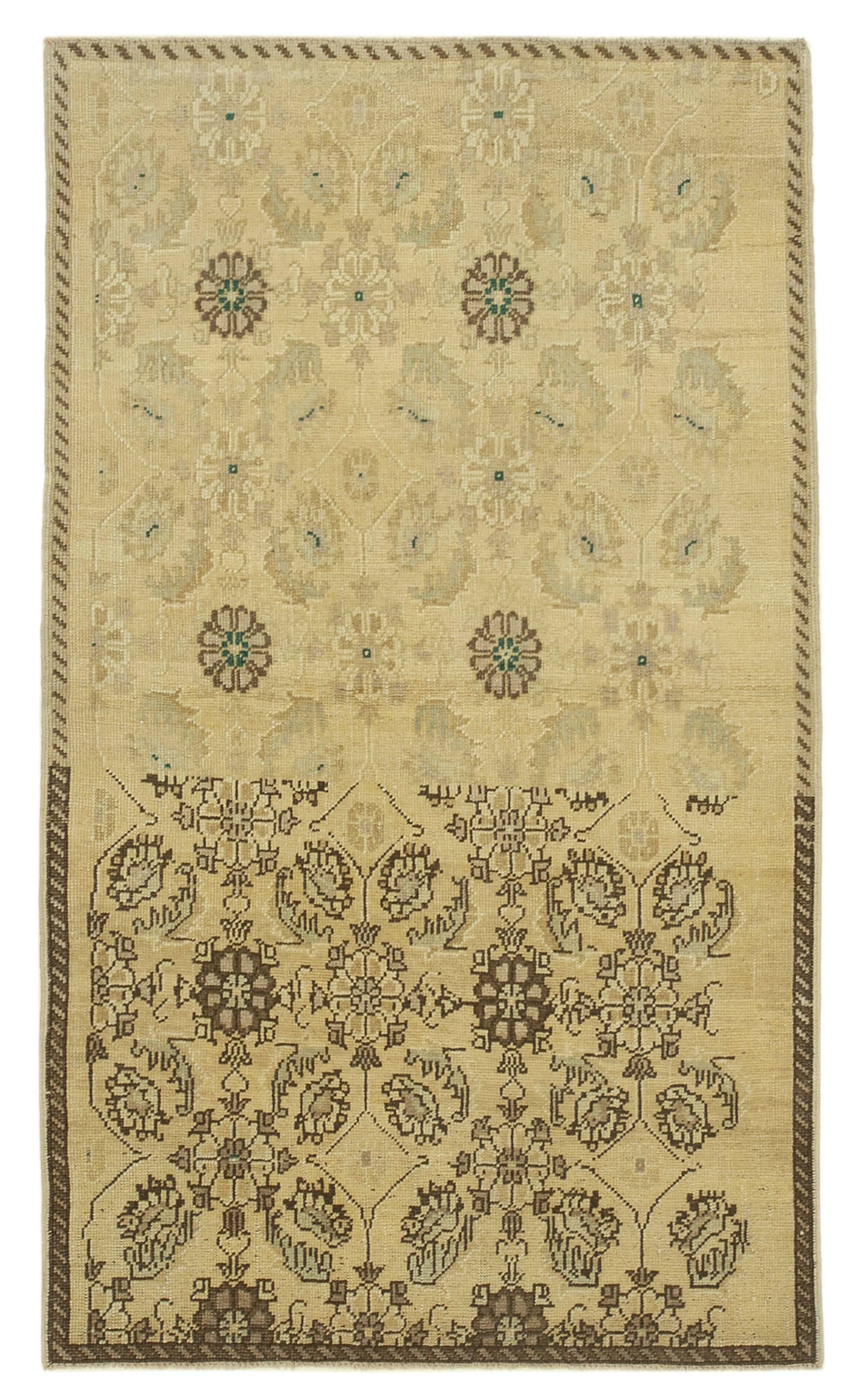 4 x 7 Beige Vintage Anatolian Rug - 2738