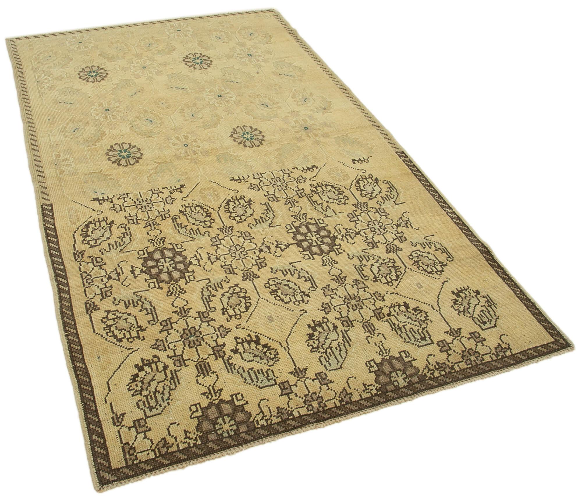 4 x 7 Beige Vintage Anatolian Rug - 2738