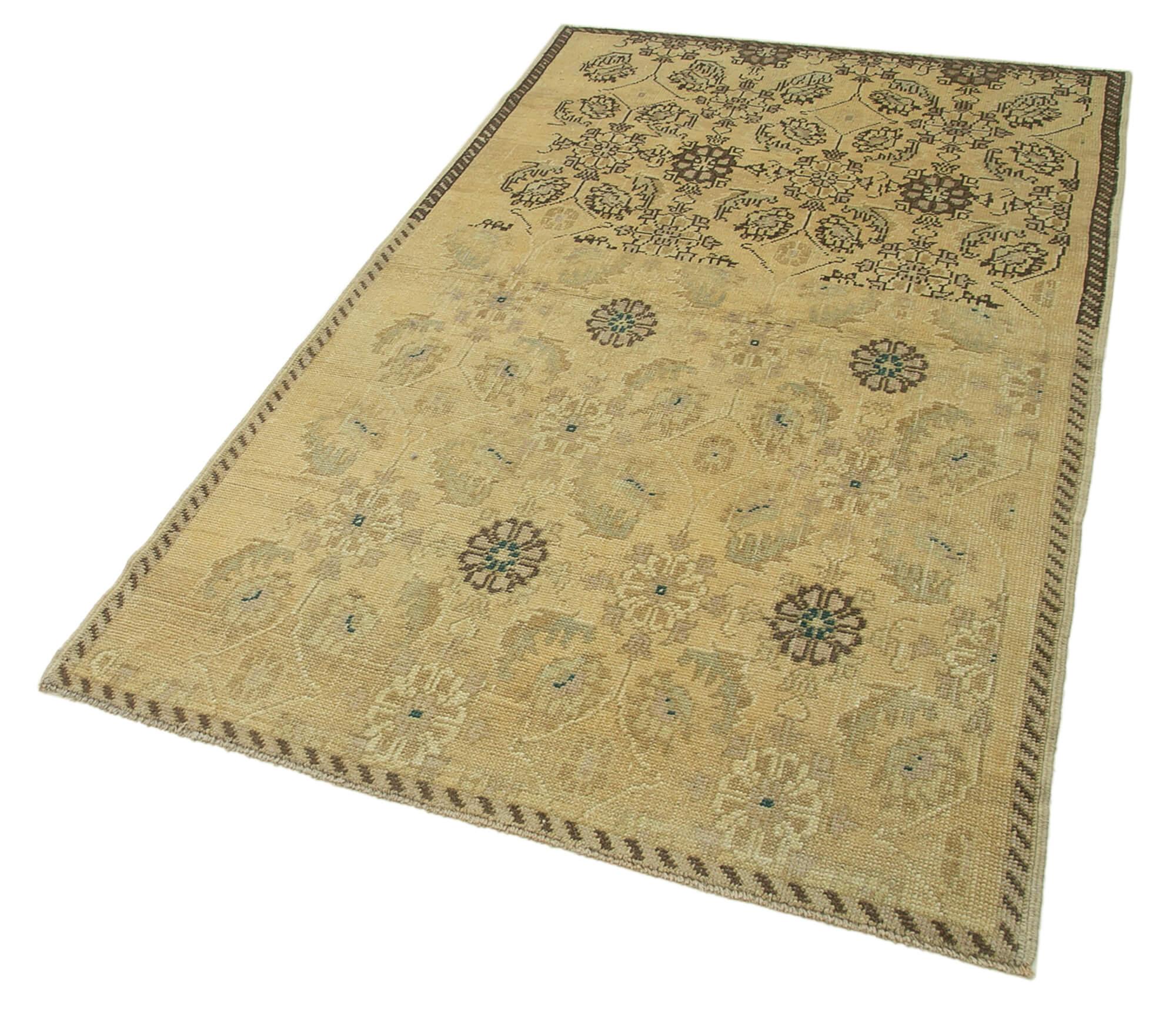 4 x 7 Beige Vintage Anatolian Rug - 2738