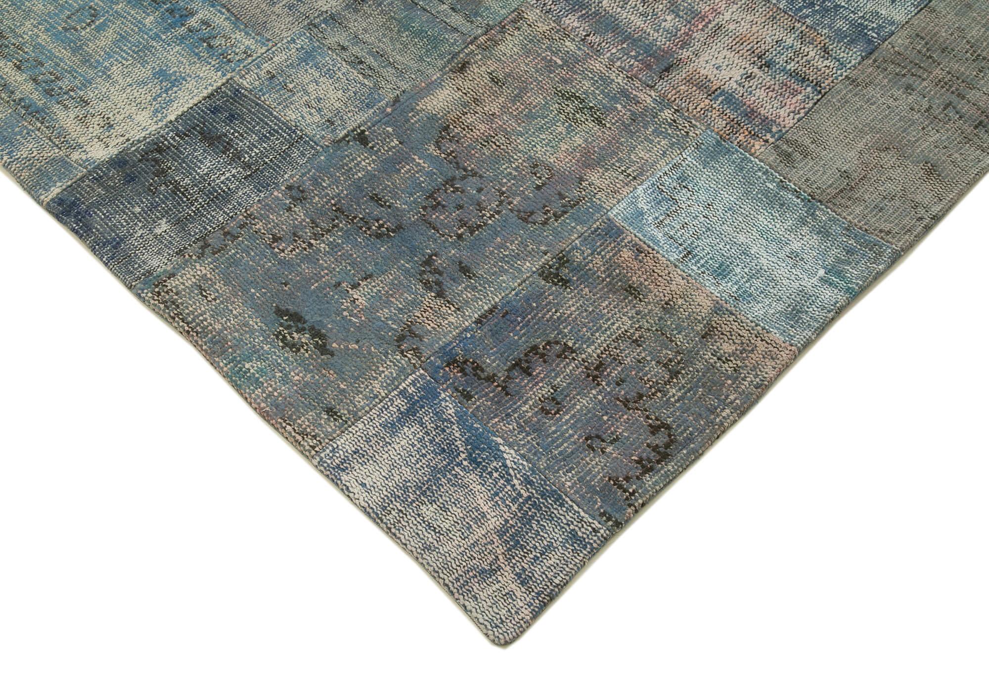 8 x 10 Blue Patchwork Rug - 2750