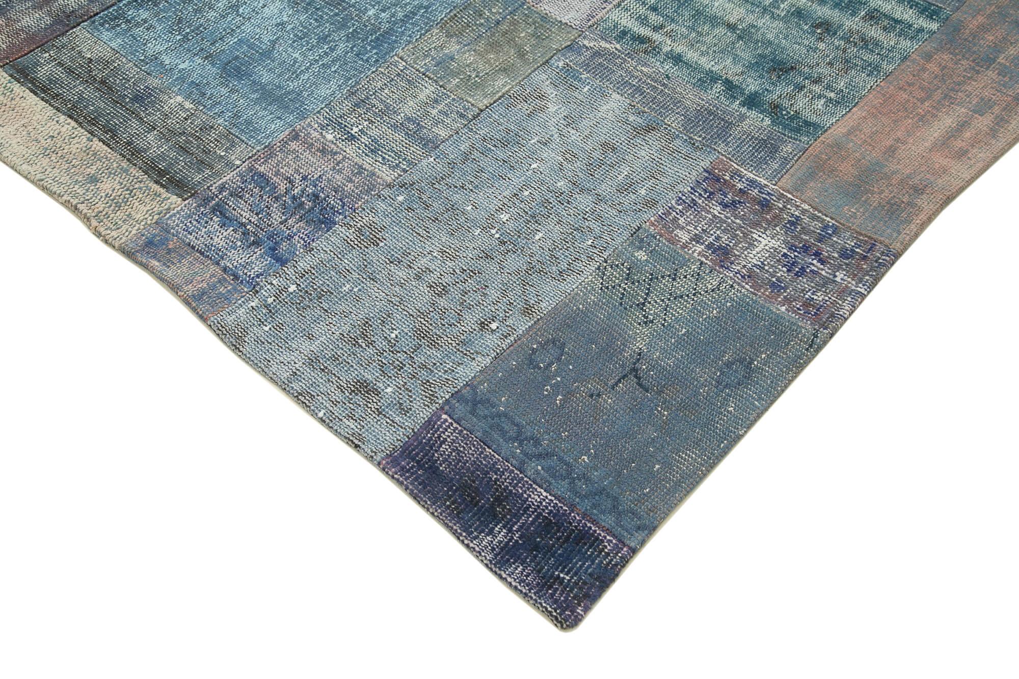 8 x 11 Blue Patchwork Rug- 2761