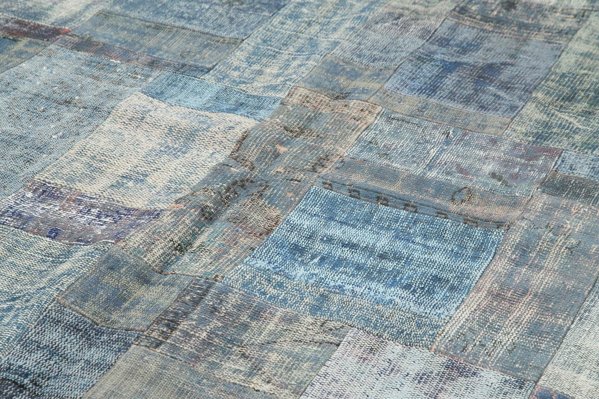 8 x 11 Blue Patchwork Rug- 2761