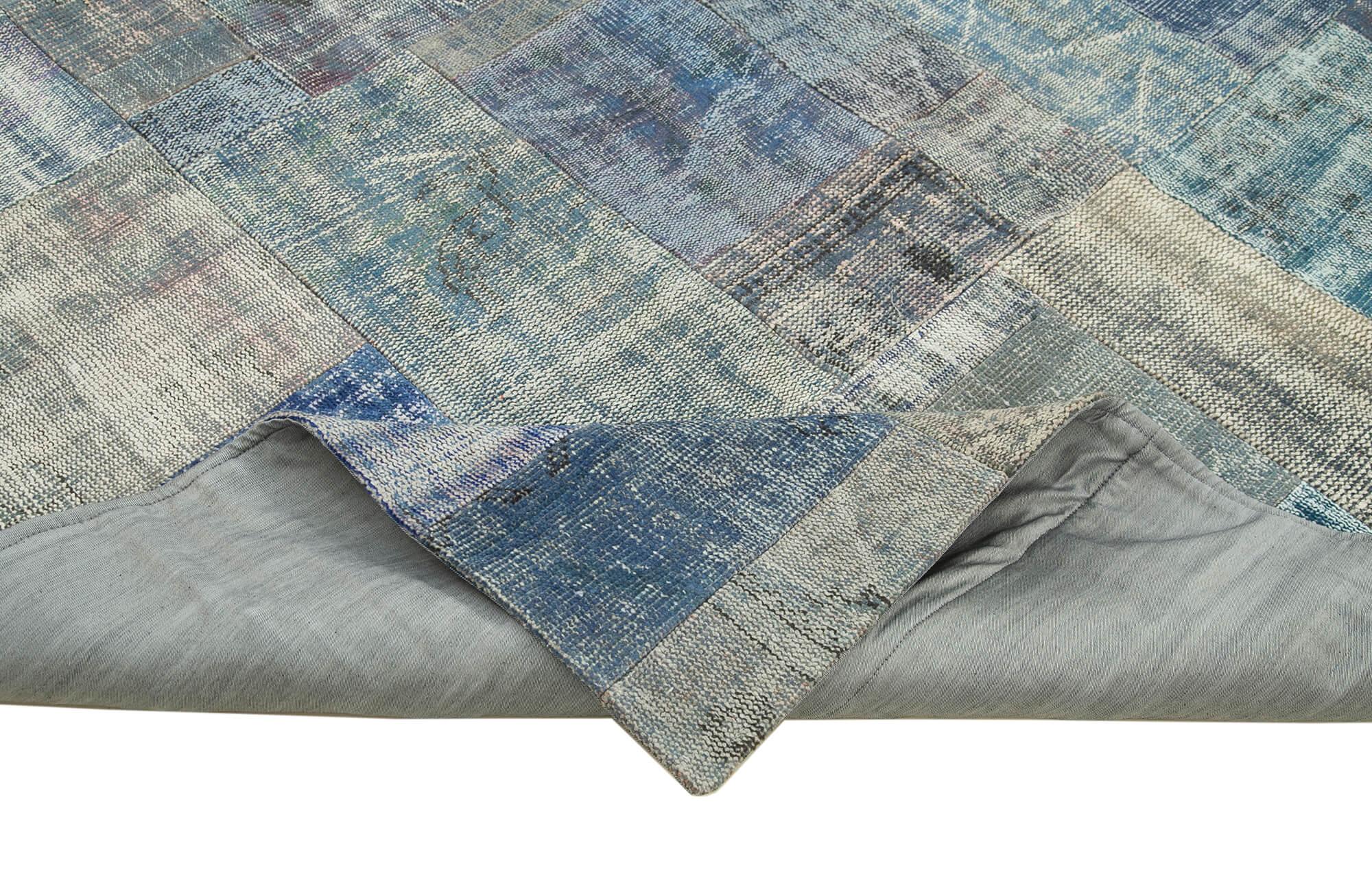 8 x 11 Blue Patchwork Rug- 2761