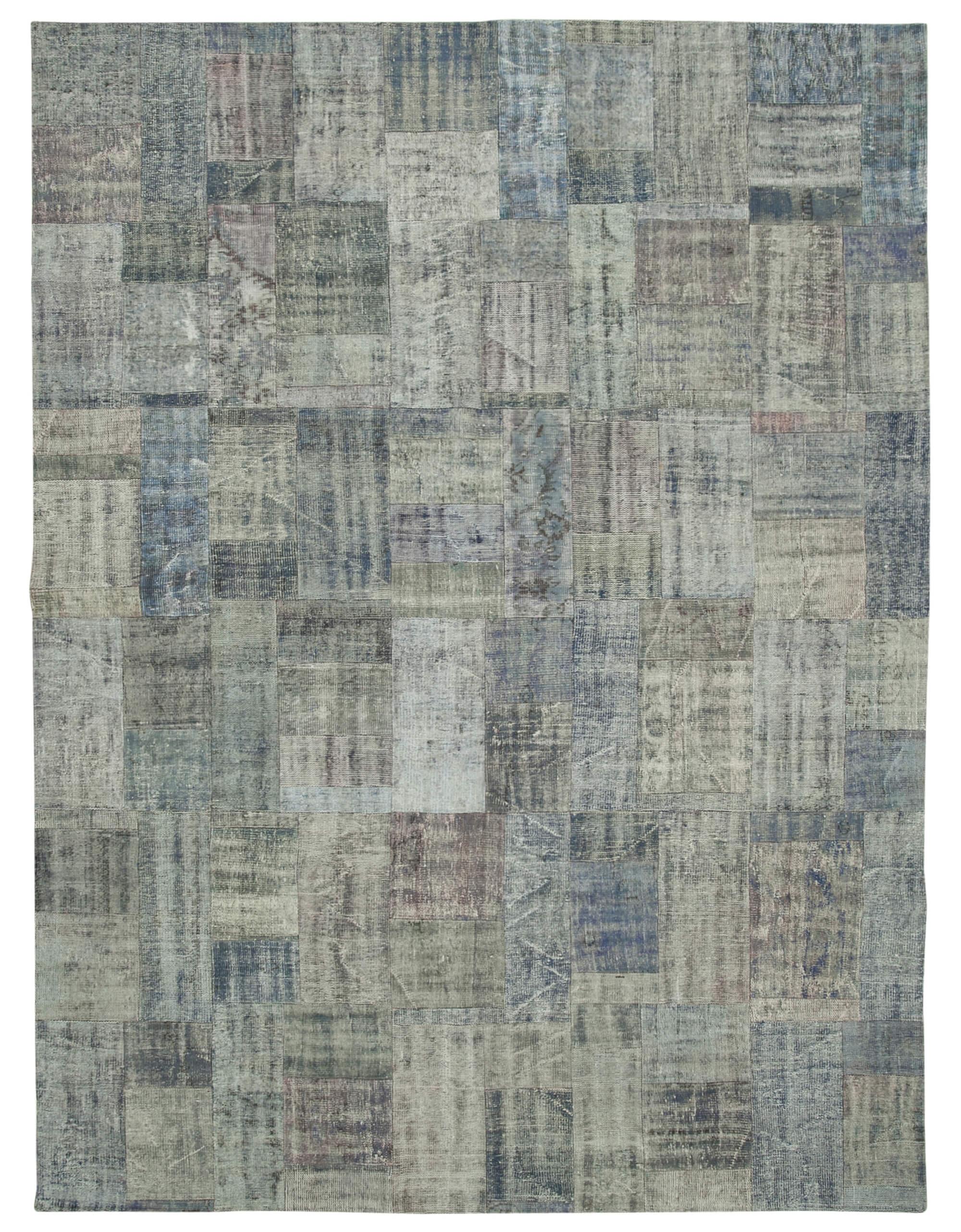 10 x 13 Blue Patchwork Rug - 2769