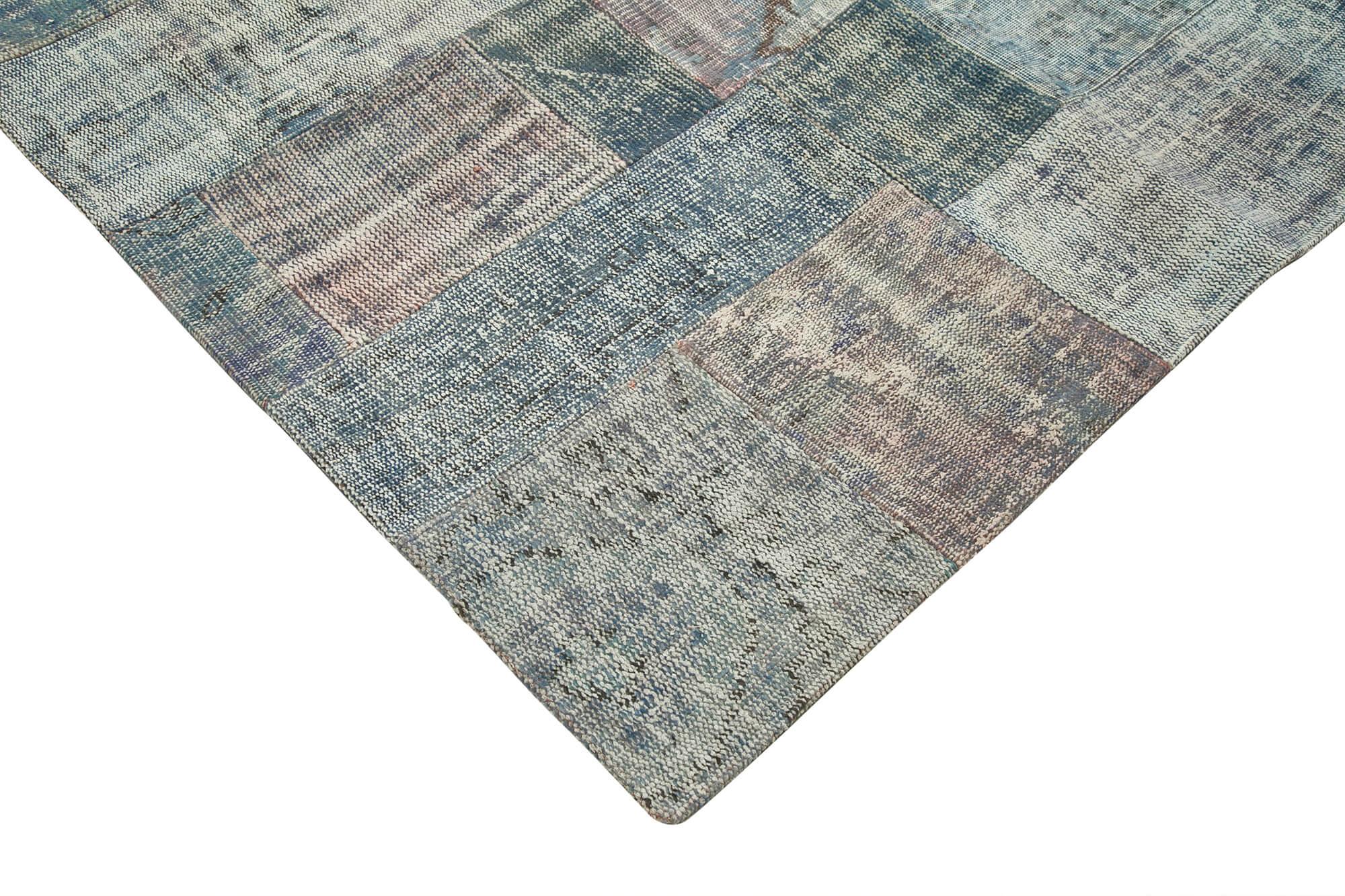 10 x 13 Blue Patchwork Rug - 2769