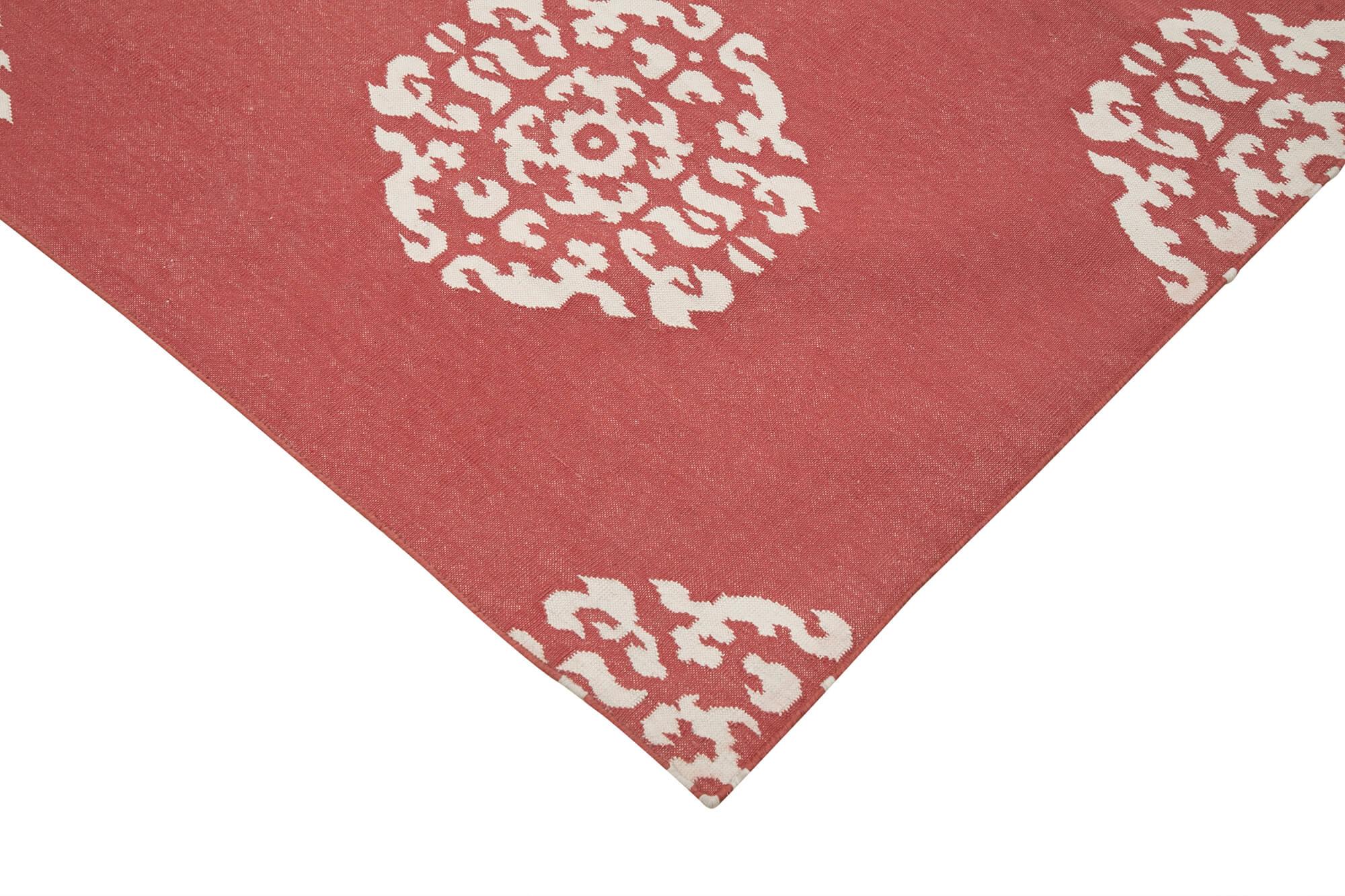 6 x 9 Red Dhurrie Rug - 2774