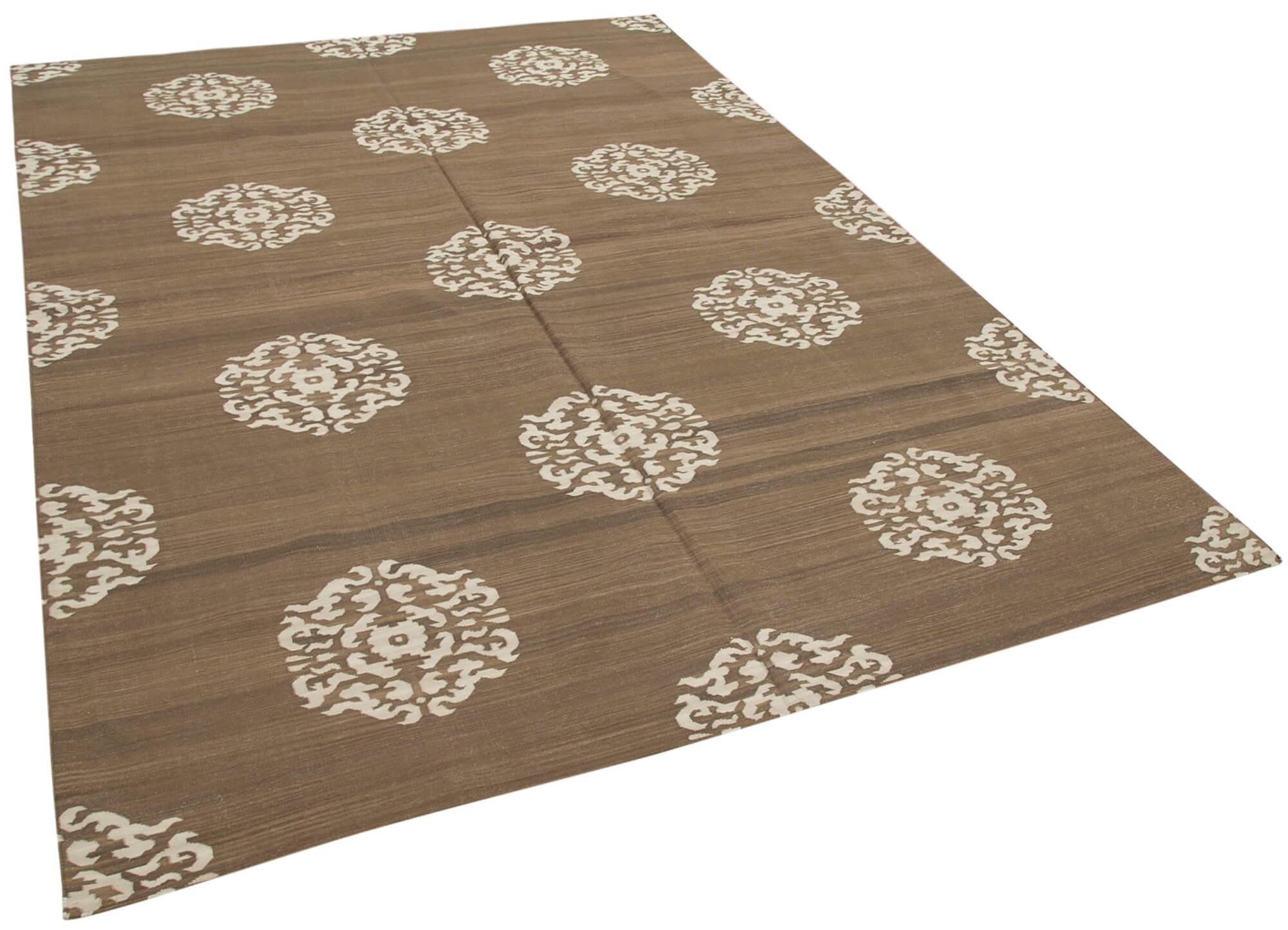 6 x 9 Brown Dhurrie Rug - 2778