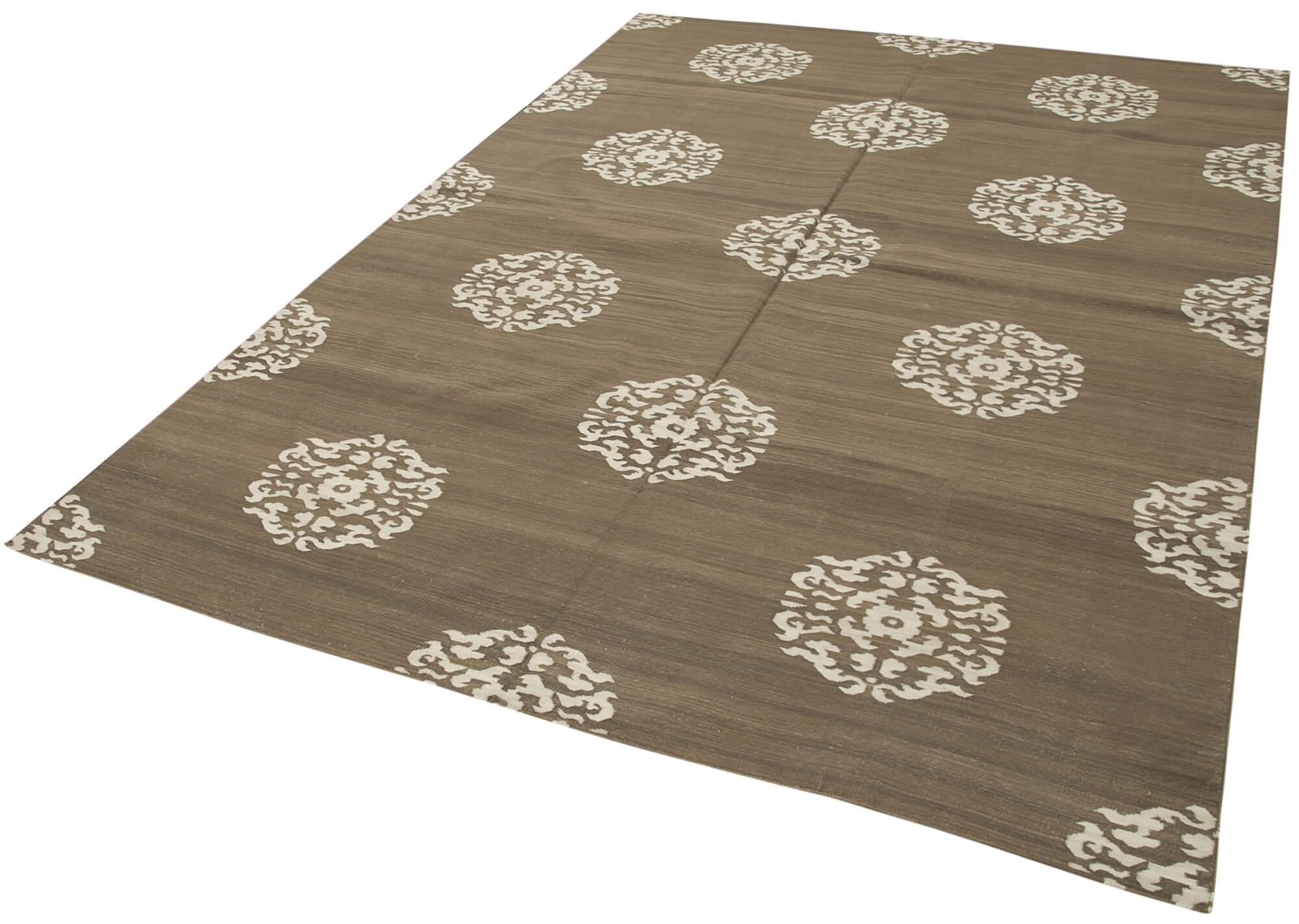 6 x 9 Brown Dhurrie Rug - 2778