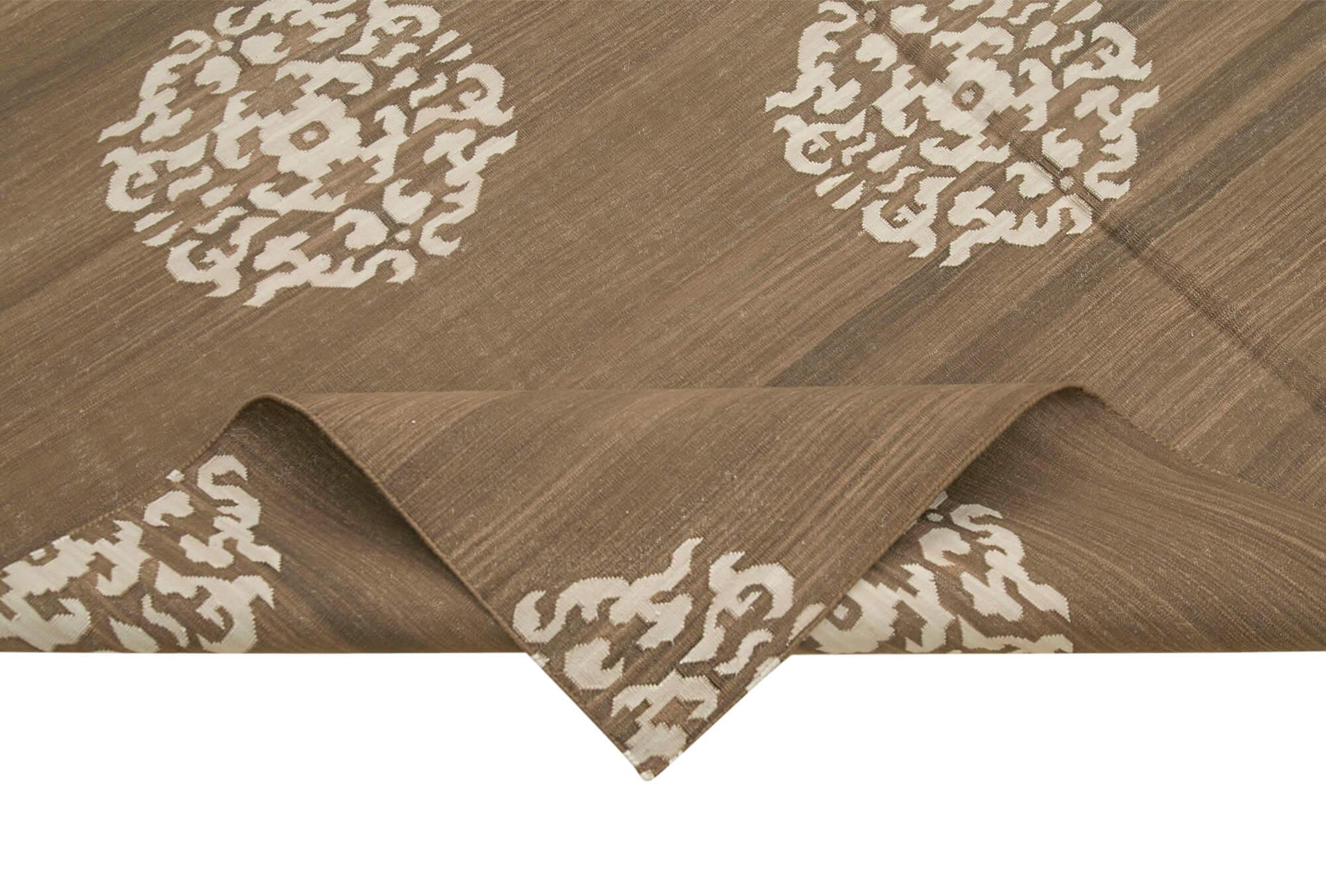 6 x 9 Brown Dhurrie Rug - 2778