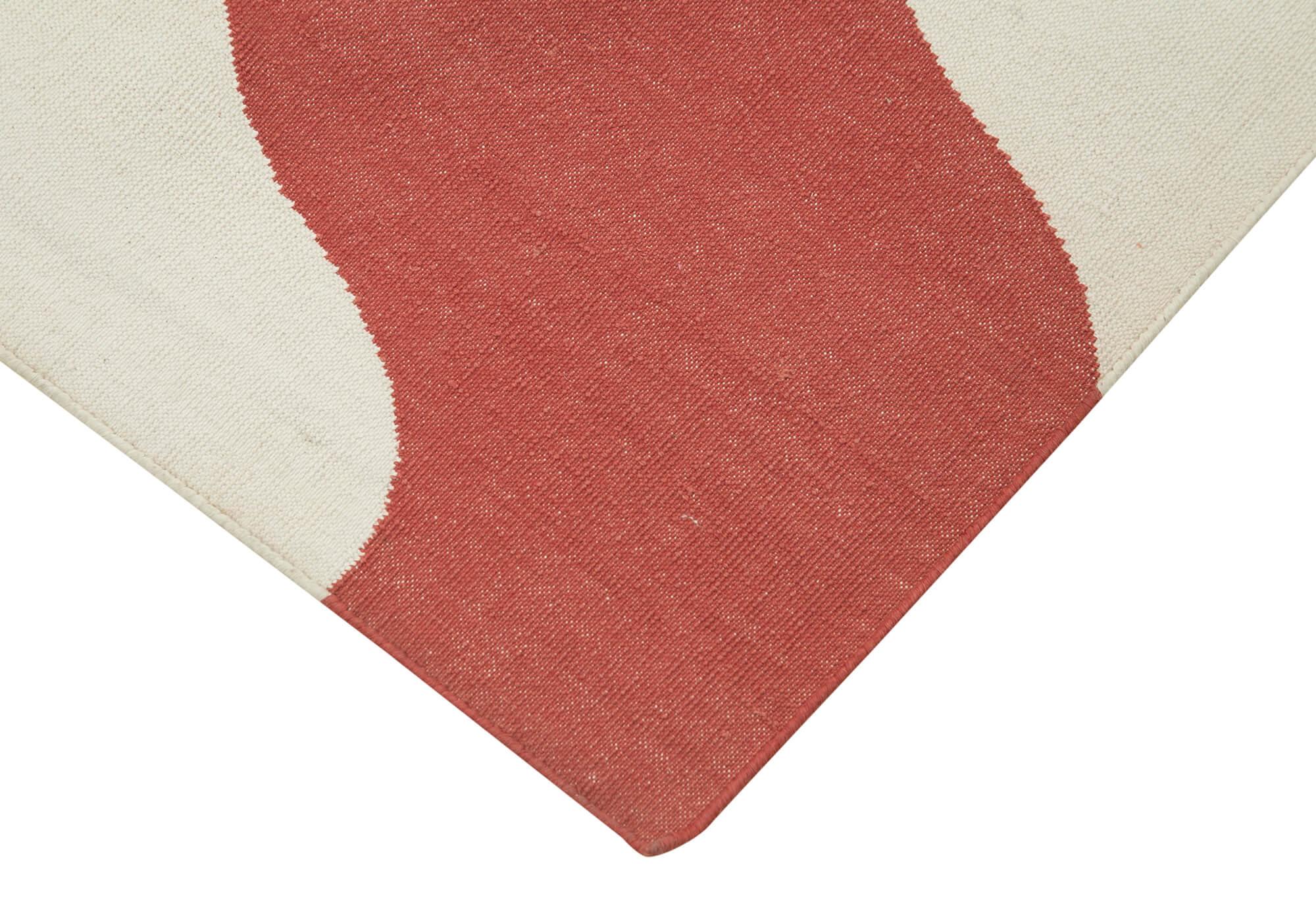 6 x 9 Red Dhurrie Rug - 2780