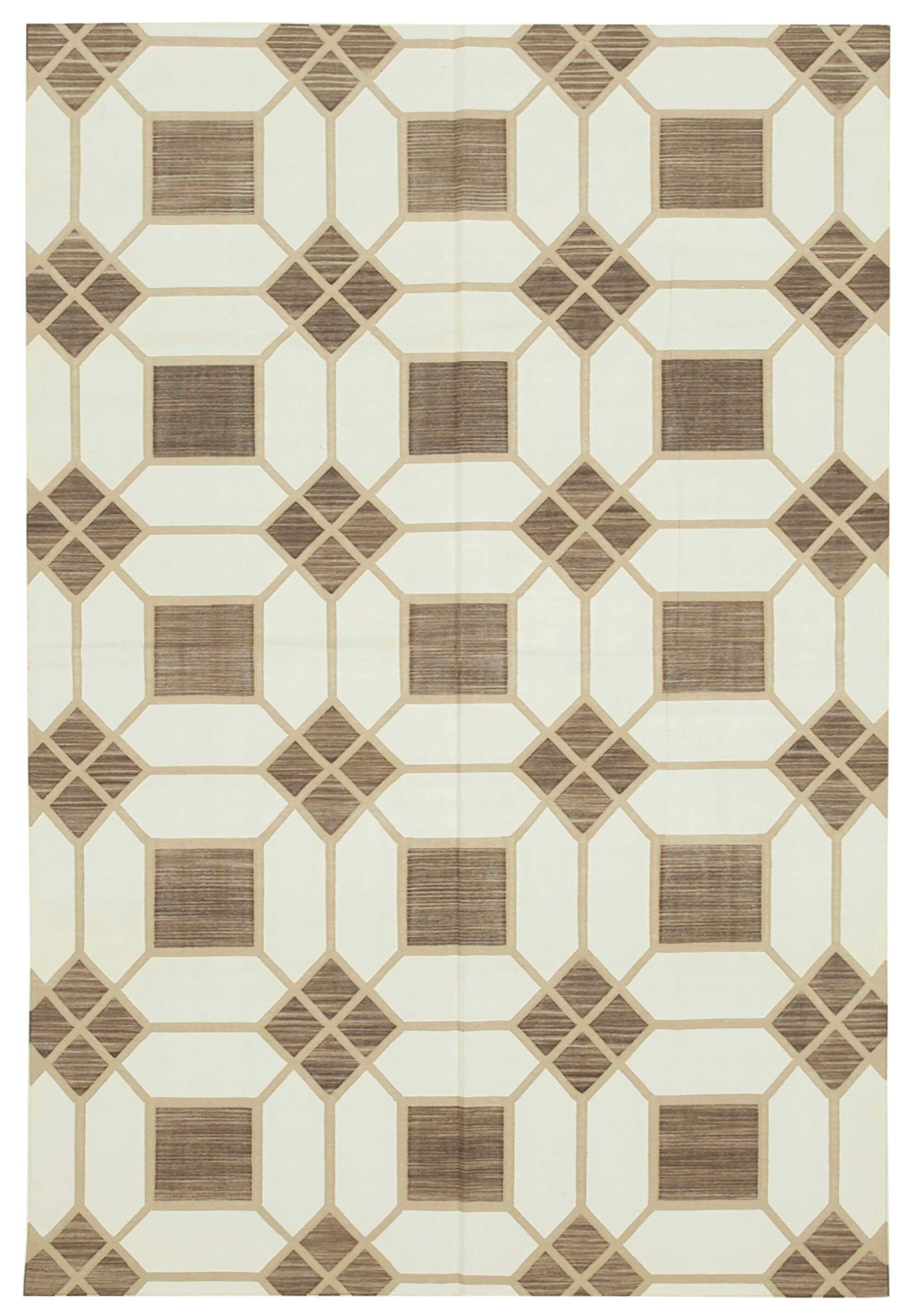 6 x 9 Brown Dhurrie Rug - 2783