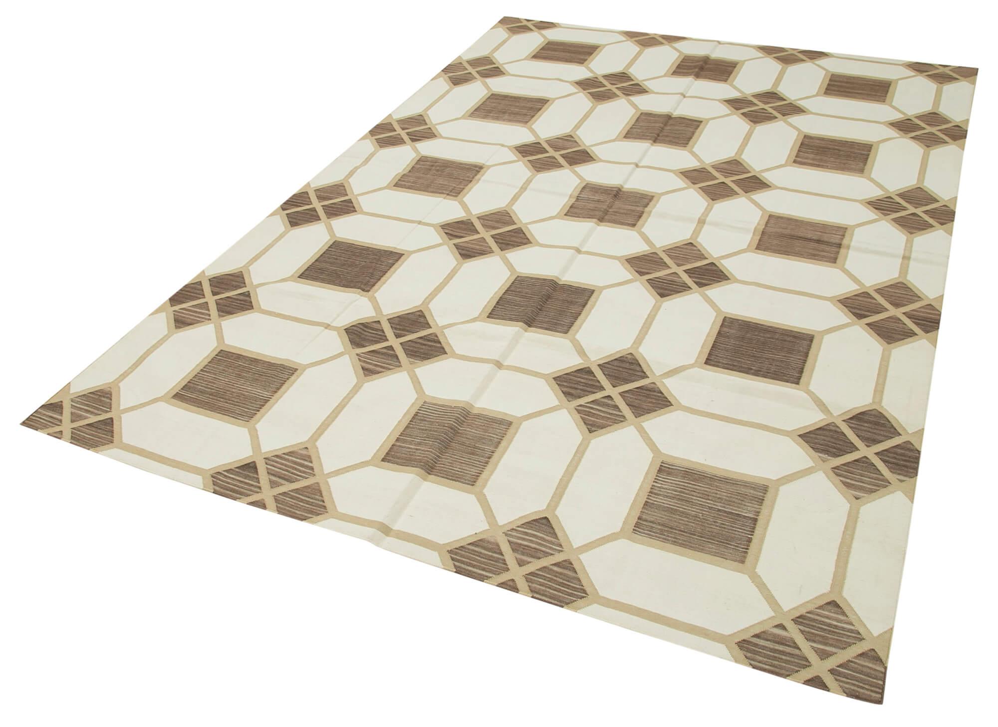 6 x 9 Brown Dhurrie Rug - 2783