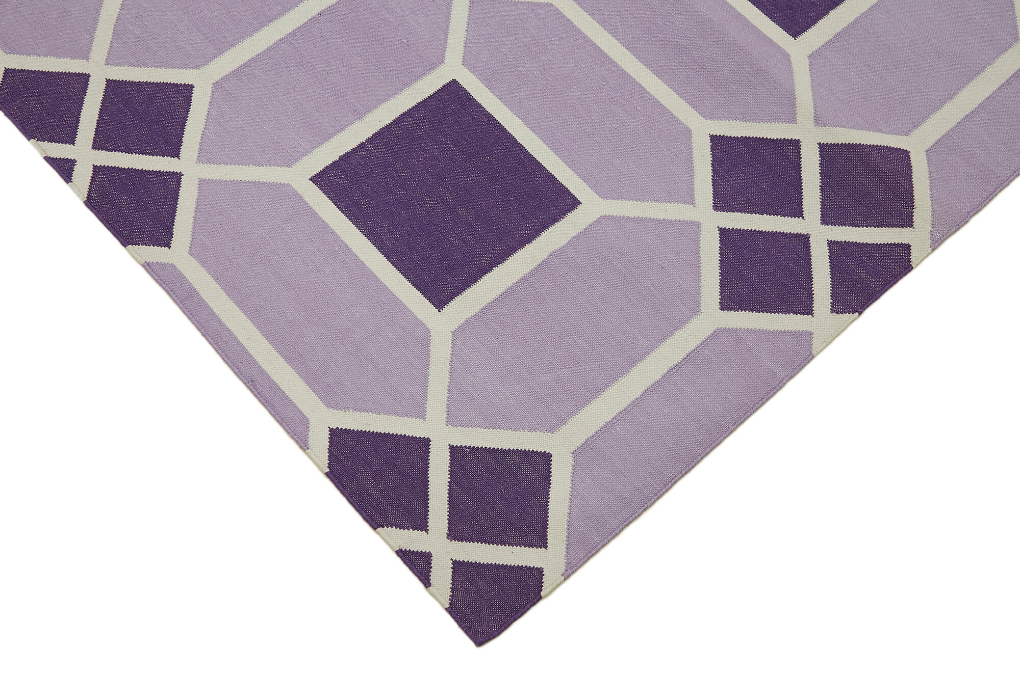 6 x 9 Purple Dhurrie Rug - 7330