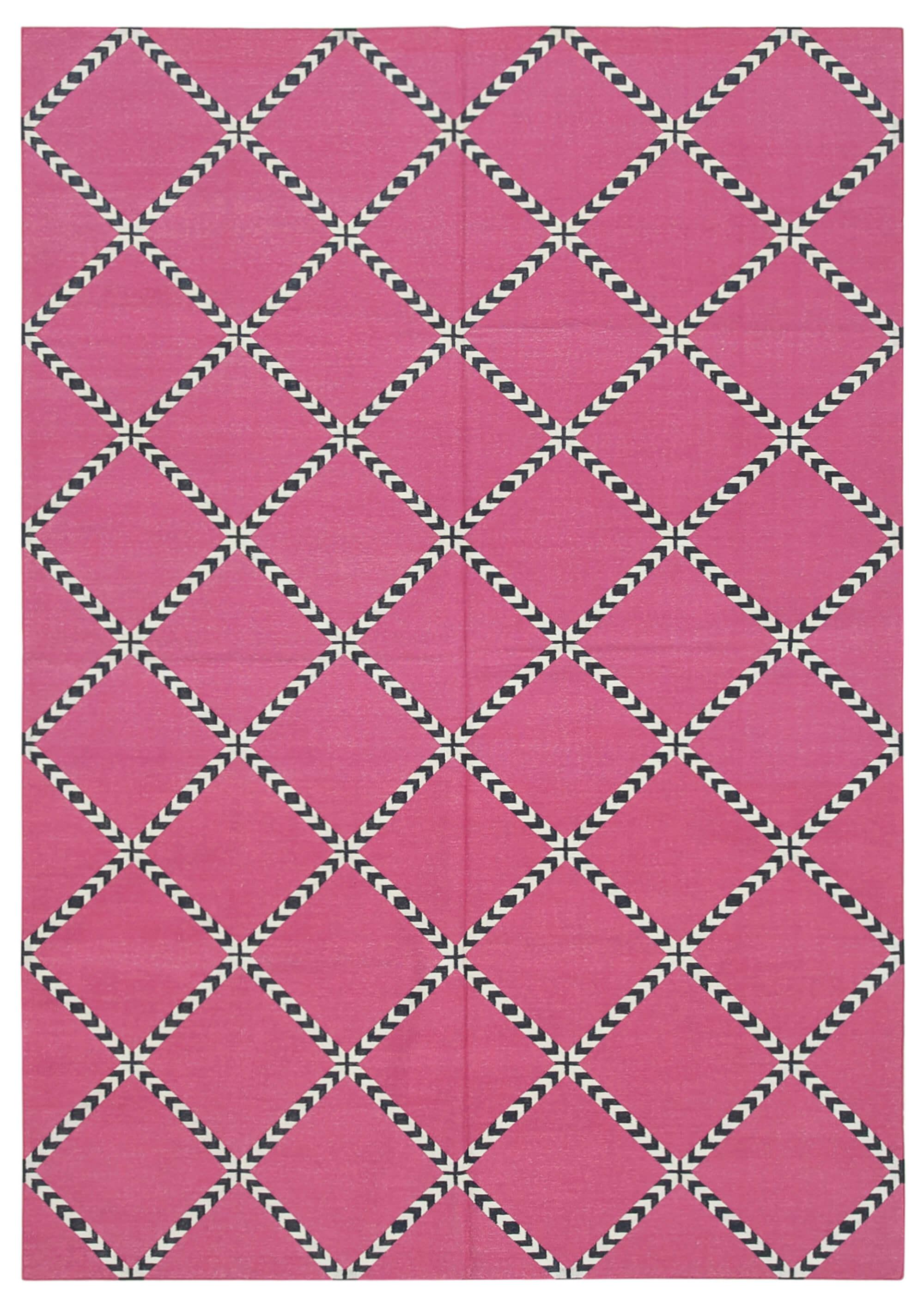 6 x 9 Purple Dhurrie Rug - 2794