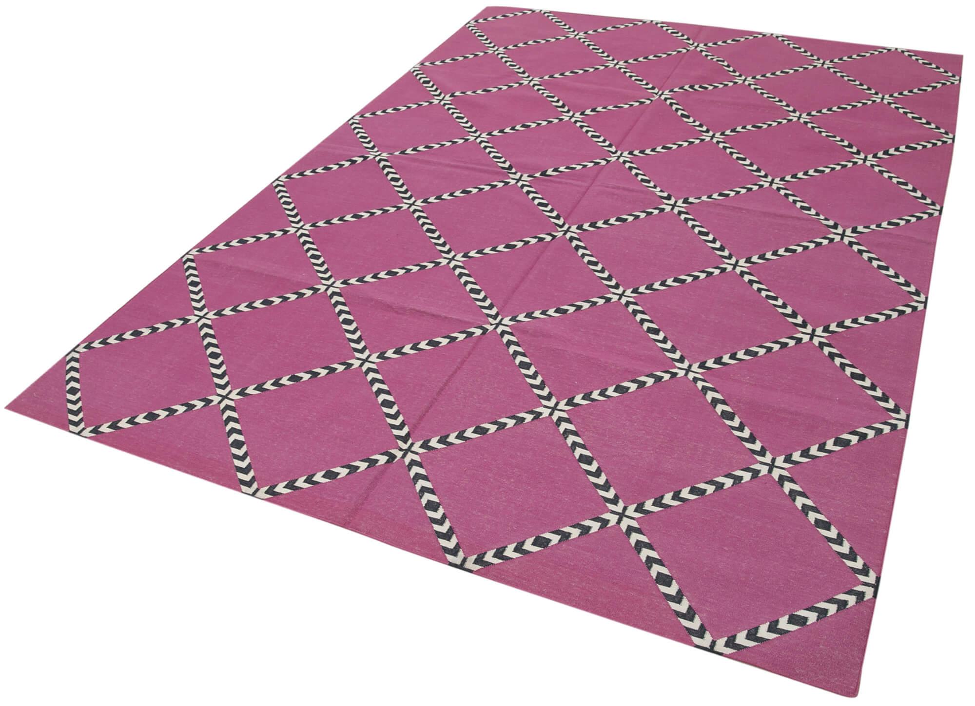 6 x 9 Purple Dhurrie Rug - 2794