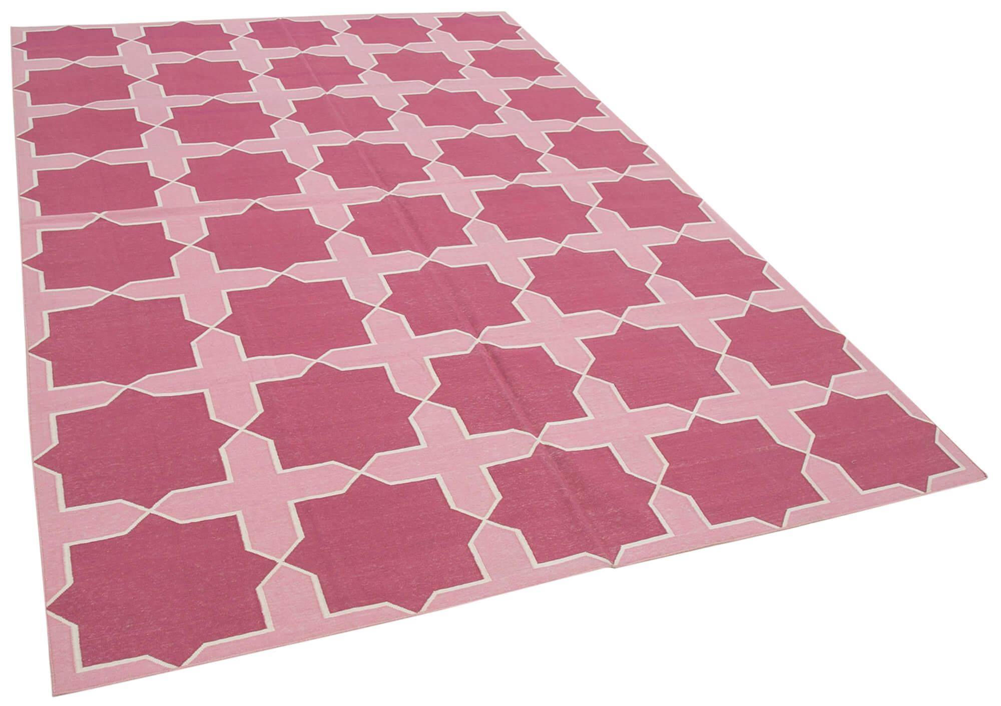 6 x 9 Purple Dhurrie Rug - 2797