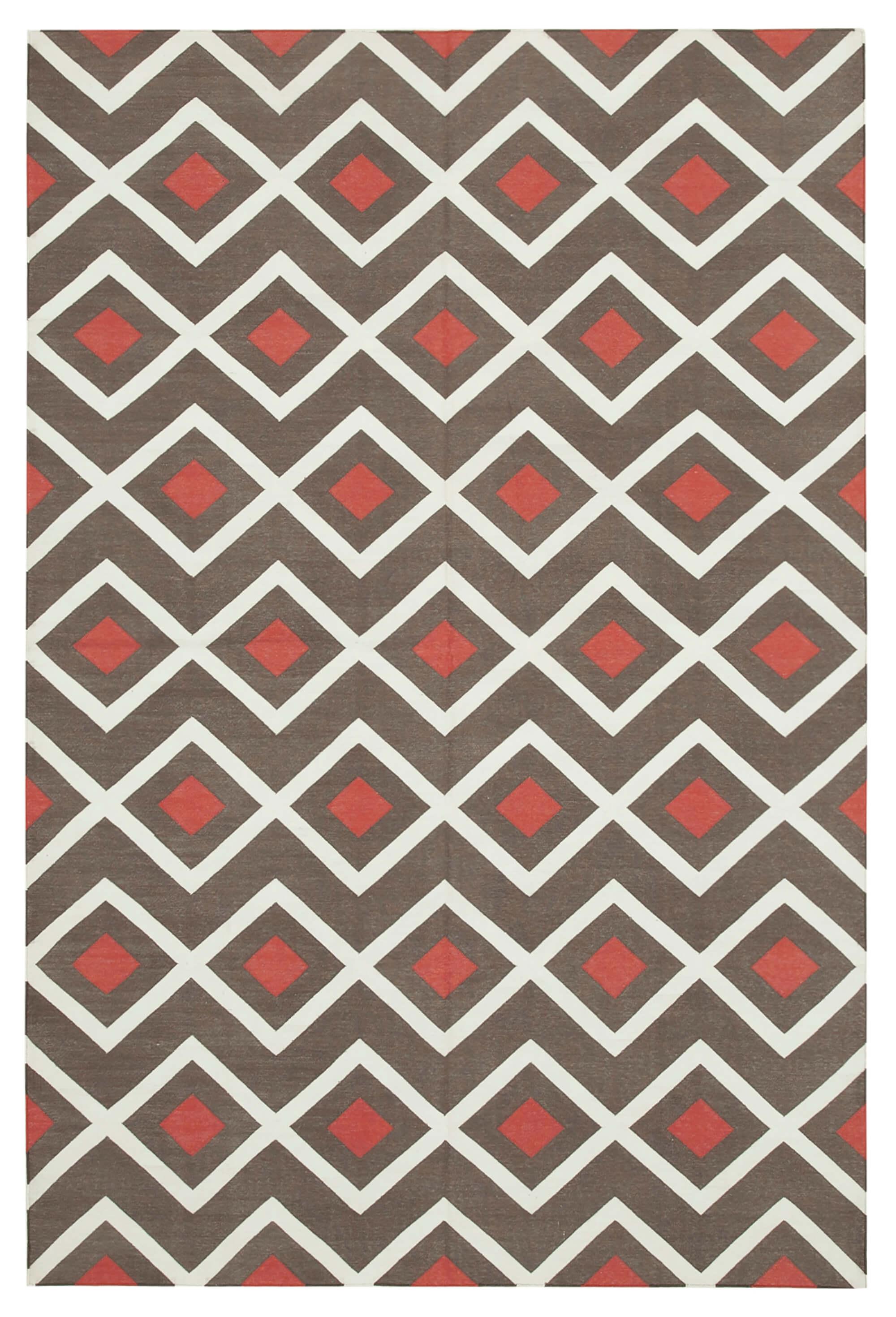 6 x 9 Brown Dhurrie Rug - 2798