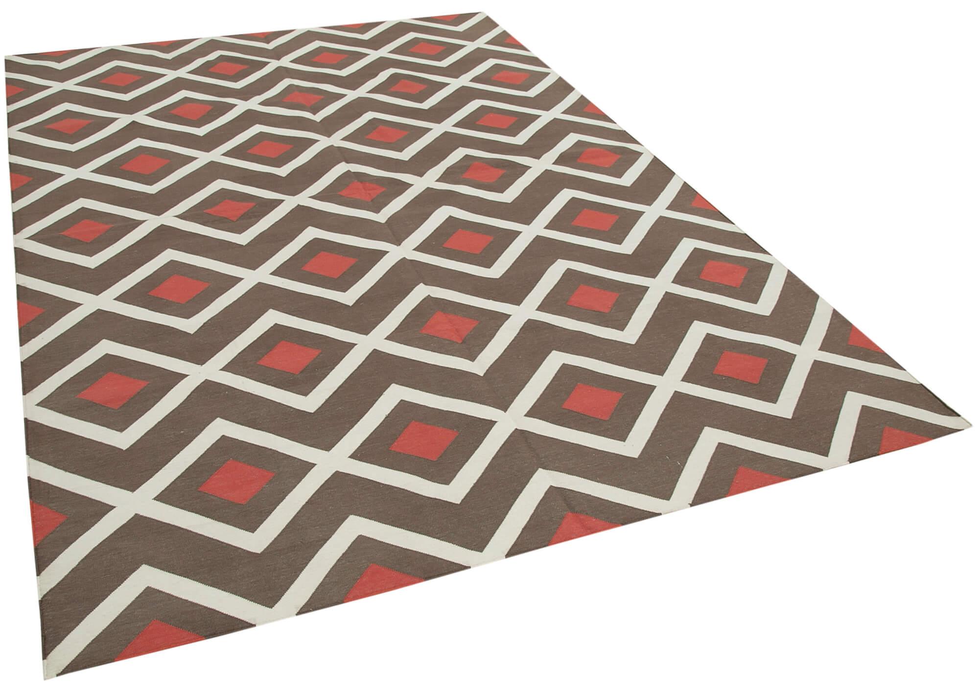 6 x 9 Brown Dhurrie Rug - 2798