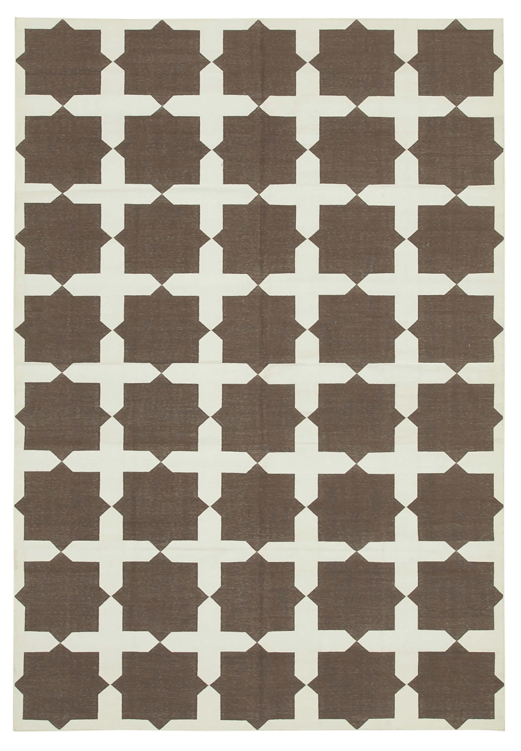 6 x 9 Brown Dhurrie Rug - 2799