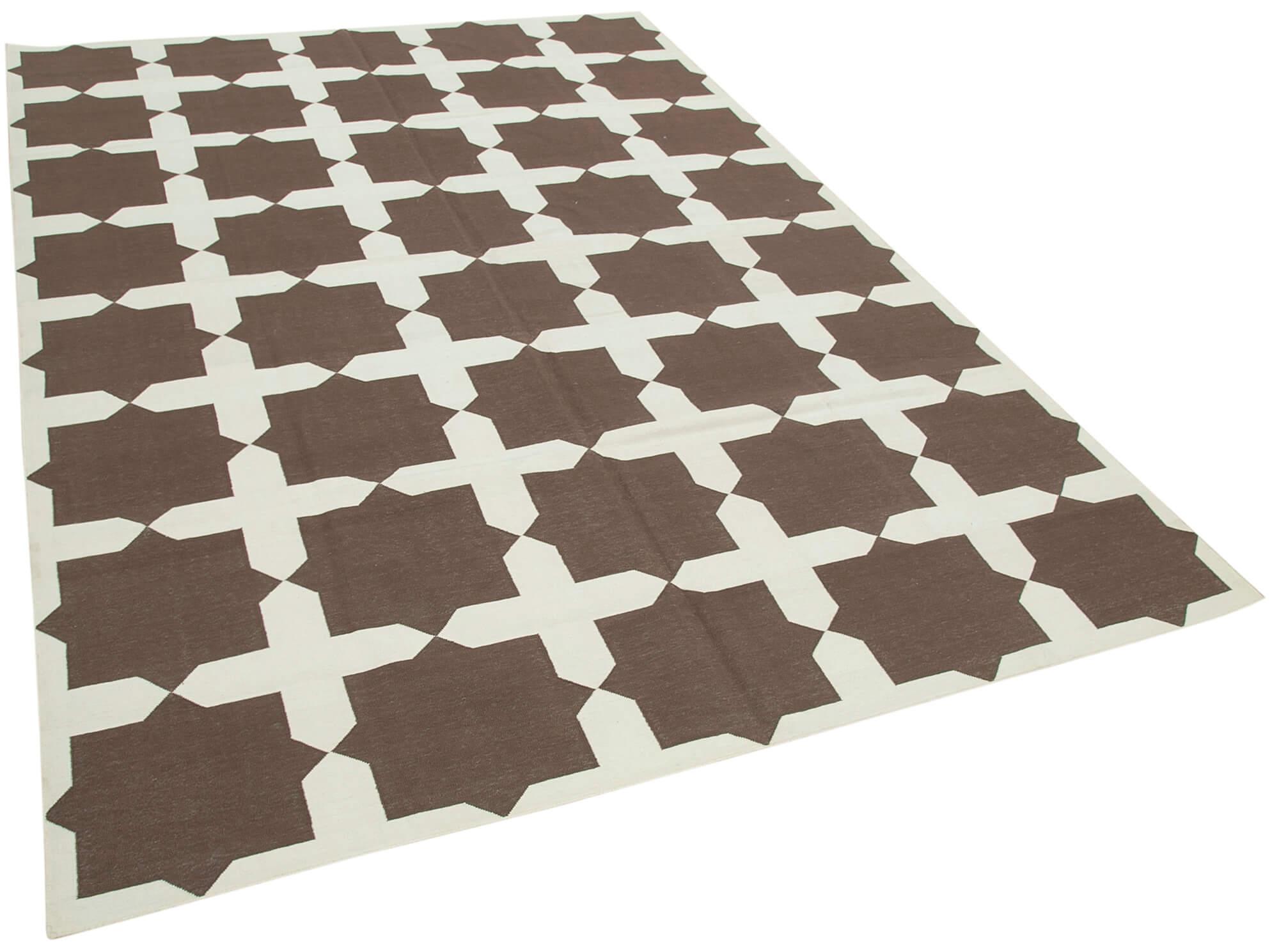 6 x 9 Brown Dhurrie Rug - 2799