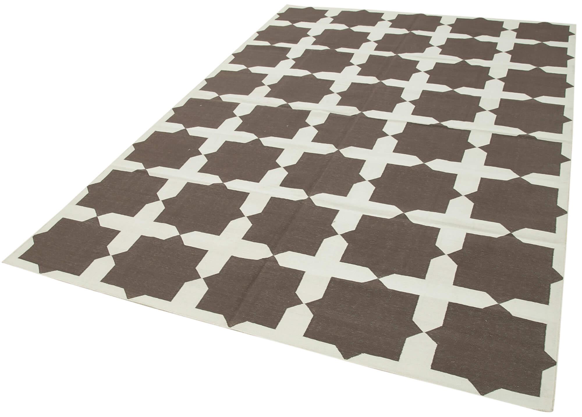 6 x 9 Brown Dhurrie Rug - 2799