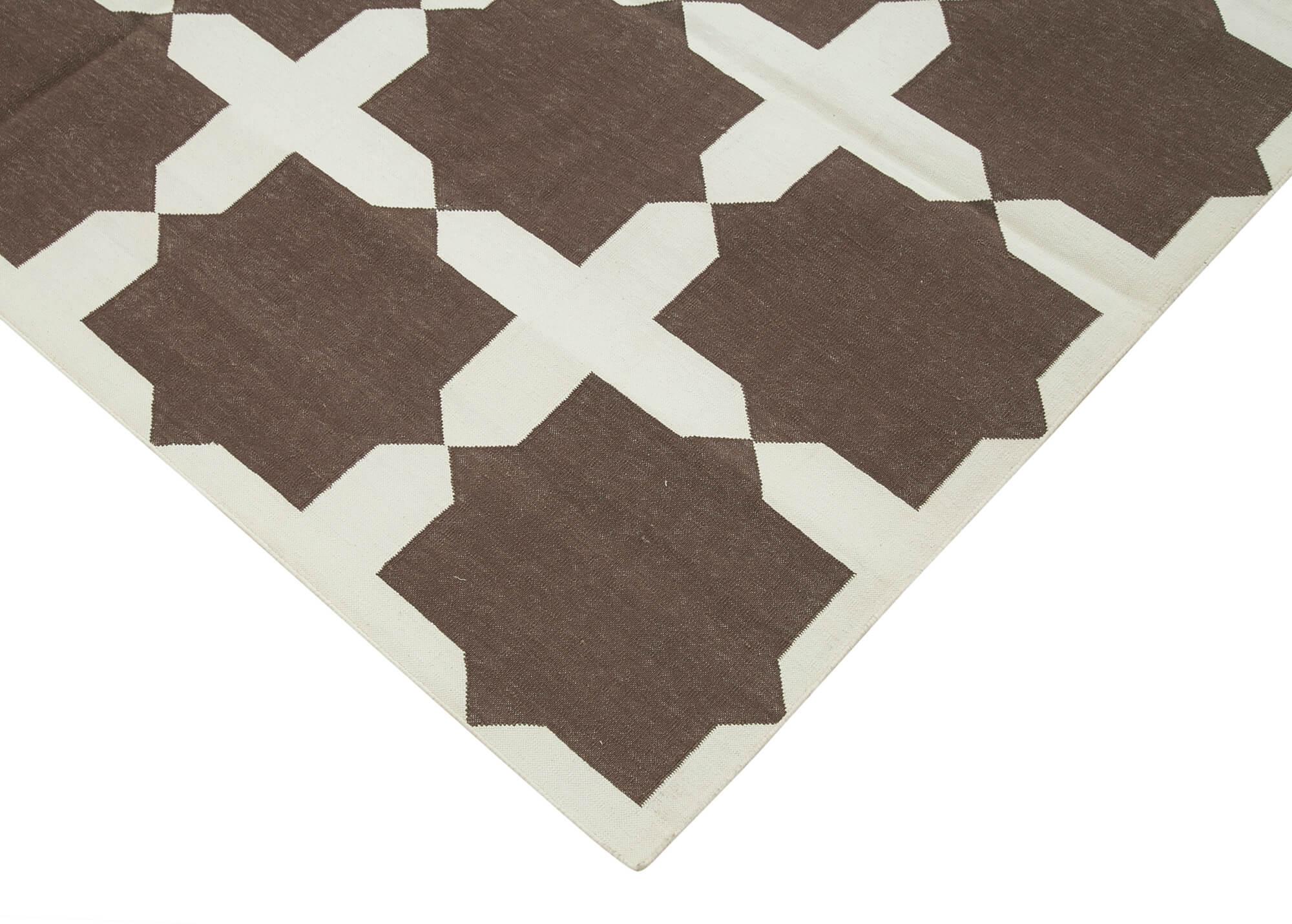 6 x 9 Brown Dhurrie Rug - 2799