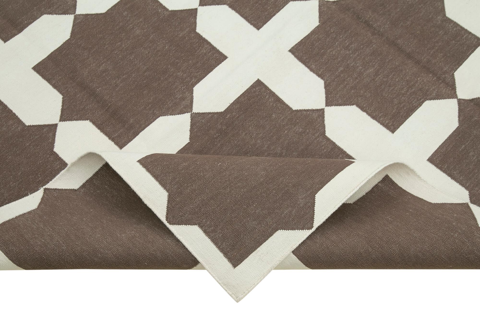 6 x 9 Brown Dhurrie Rug - 2799