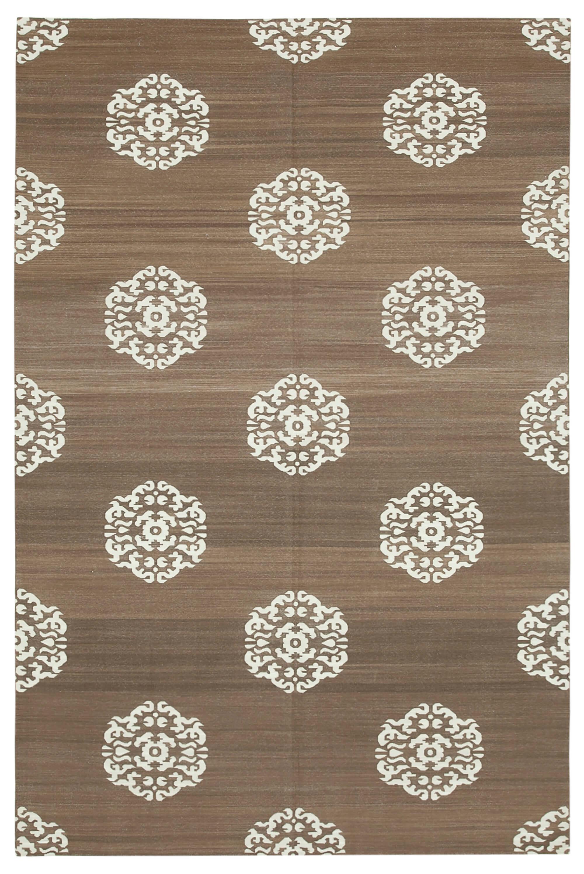 6 x 9 Brown Dhurrie Rug - 2807