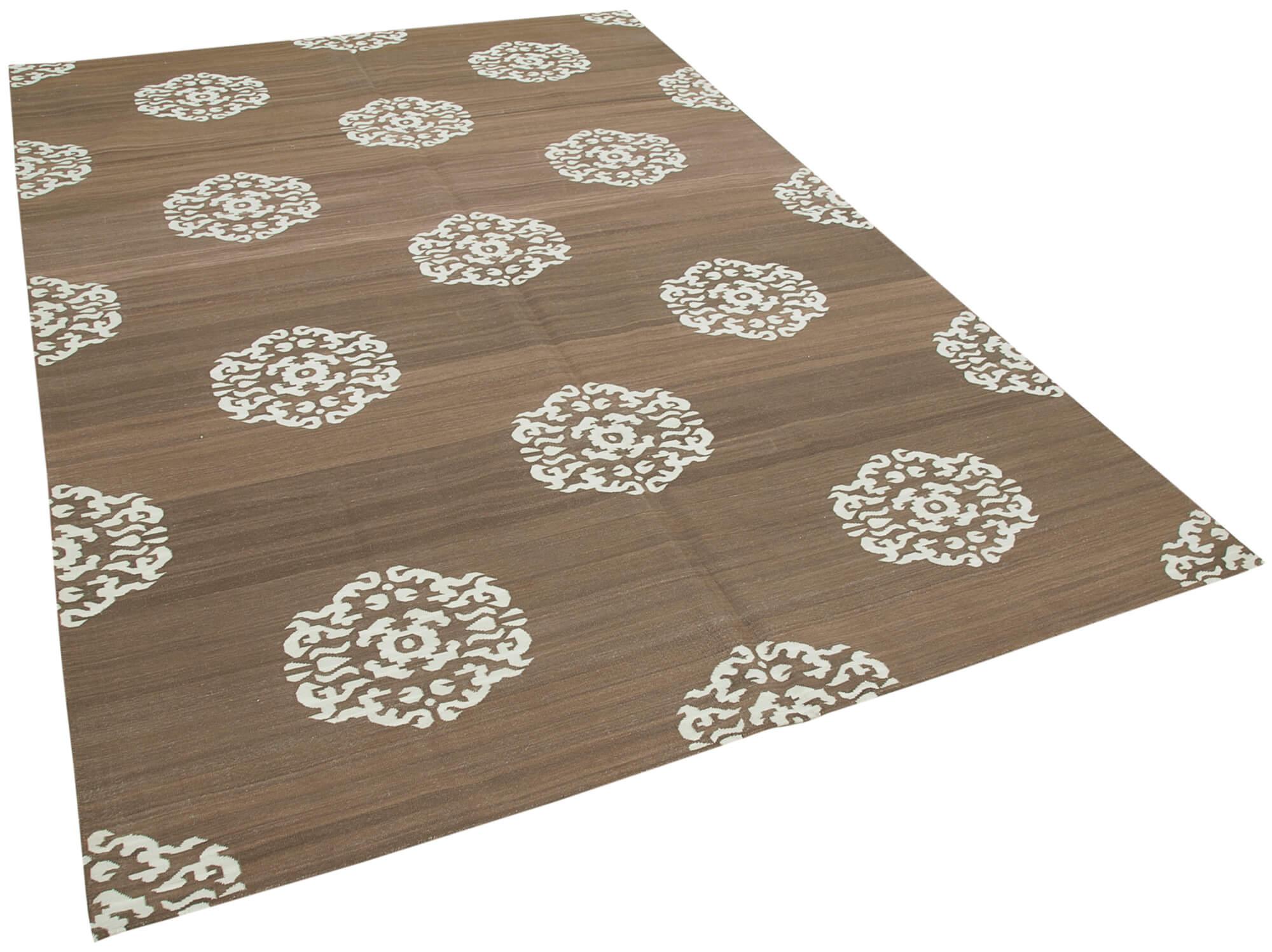 6 x 9 Brown Dhurrie Rug - 2807