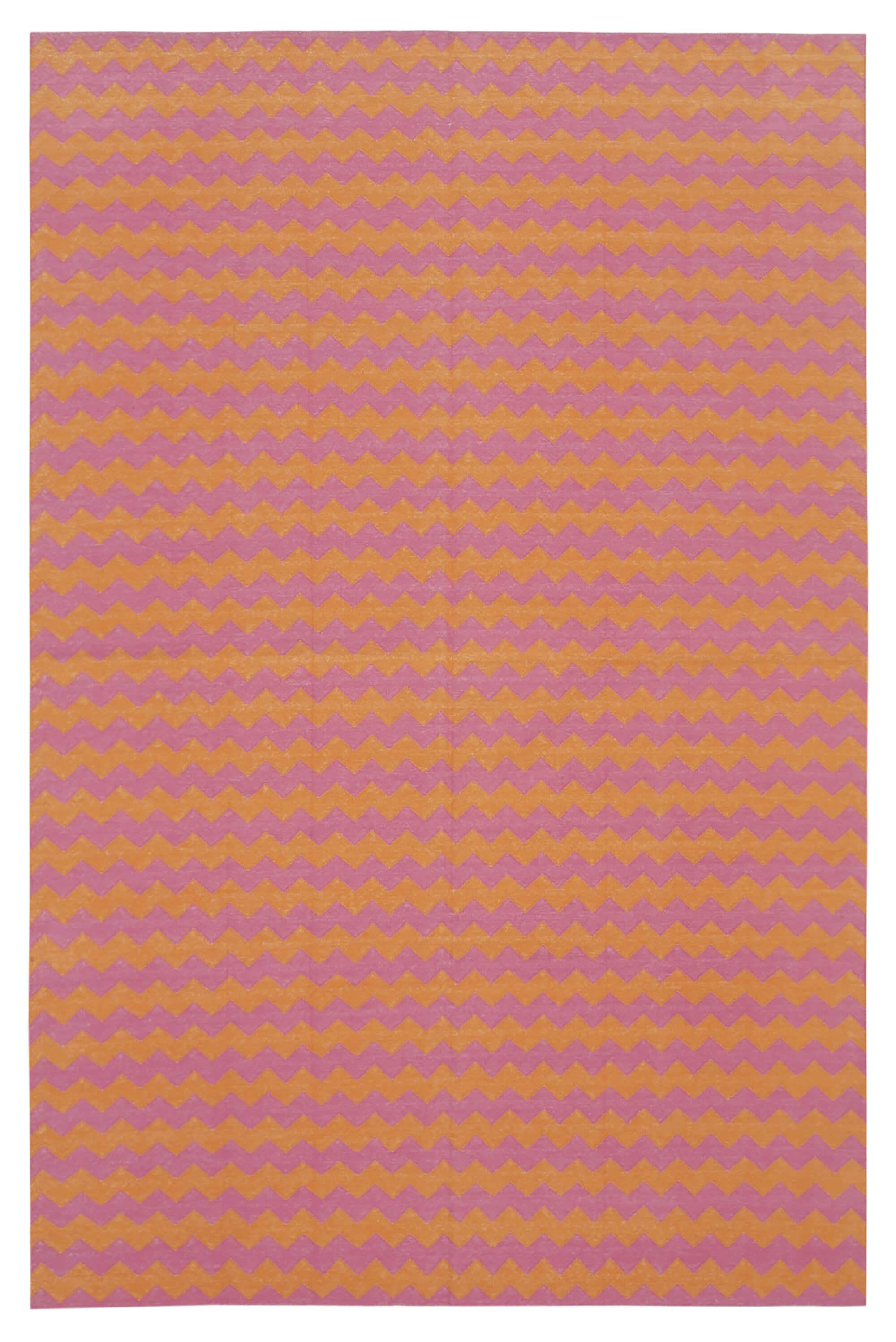 6 x 9 Purple Dhurrie Rug - 2808