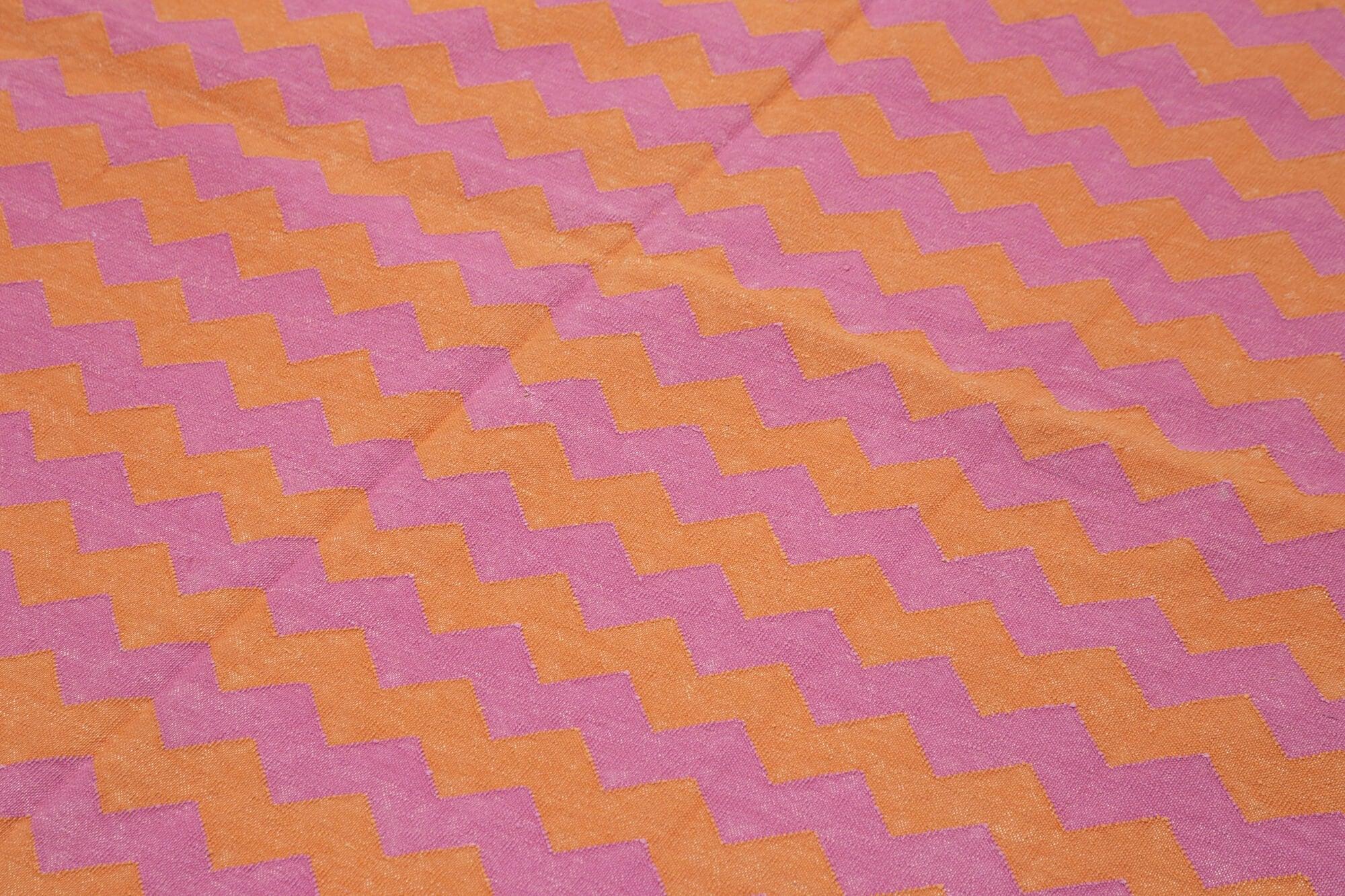 6 x 9 Purple Dhurrie Rug - 2808