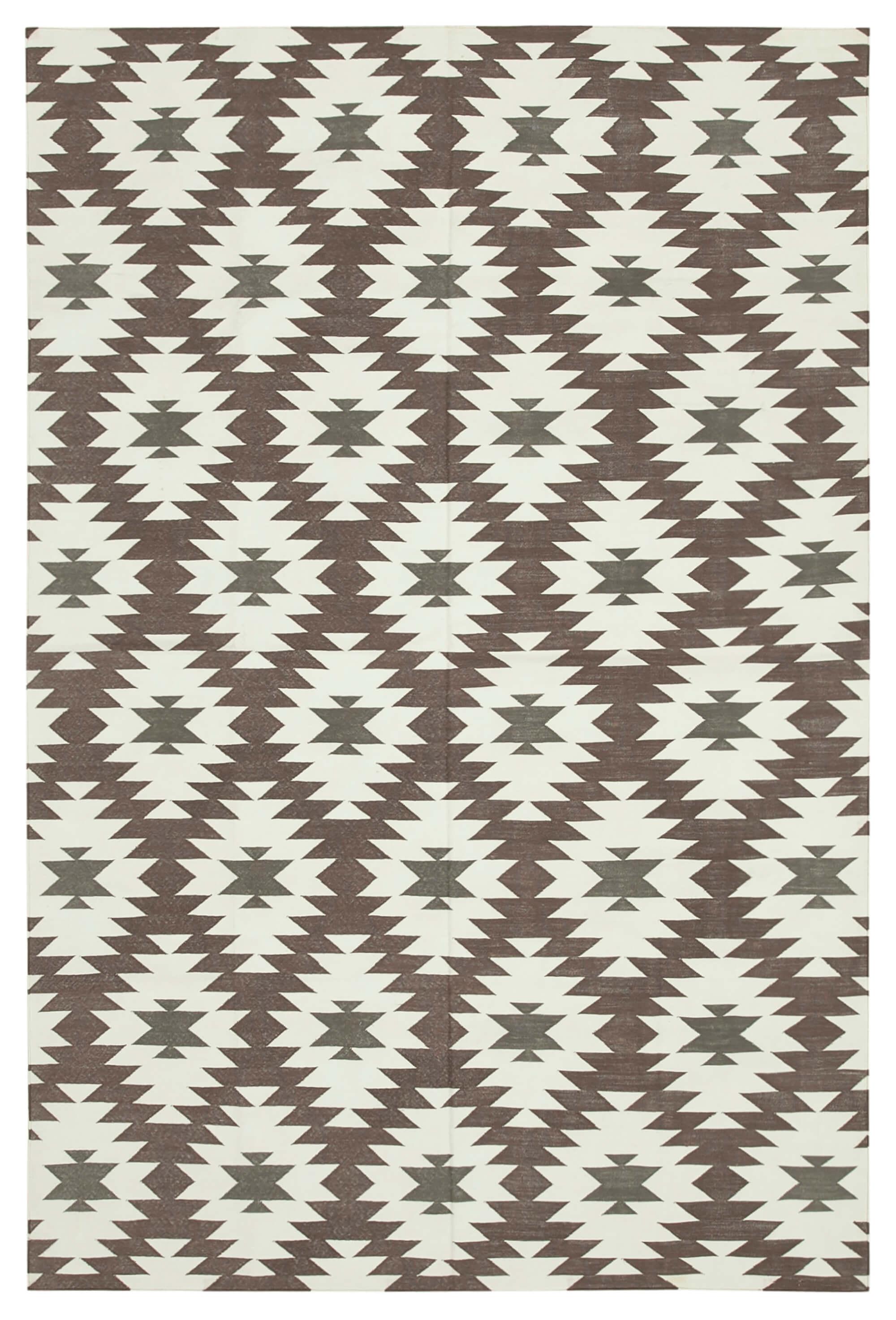 6 x 9 Brown Dhurrie Rug - 2813