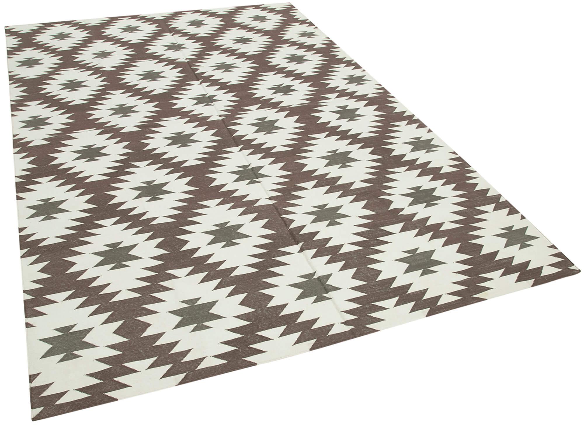 6 x 9 Brown Dhurrie Rug - 2813