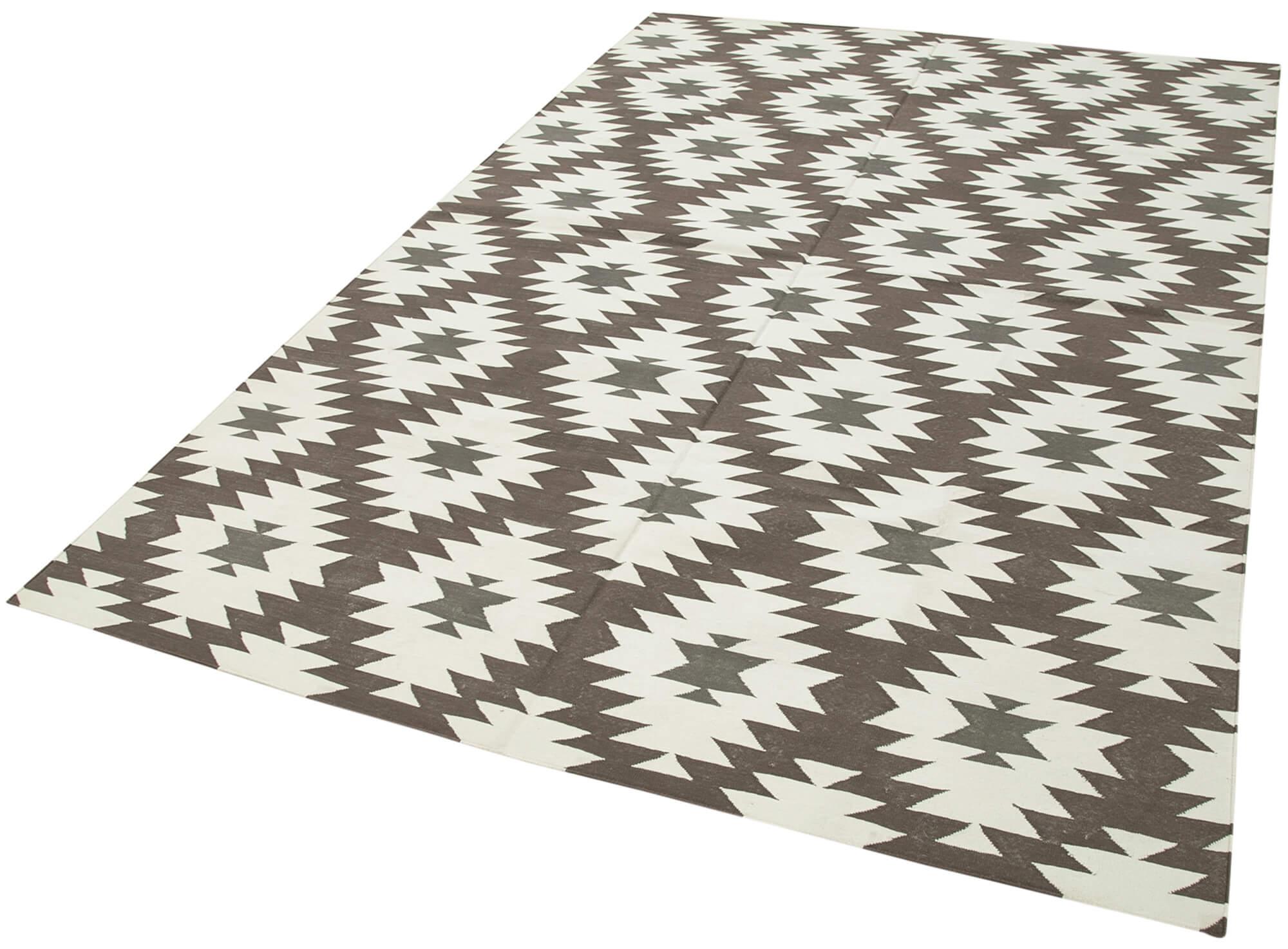 6 x 9 Brown Dhurrie Rug - 2813