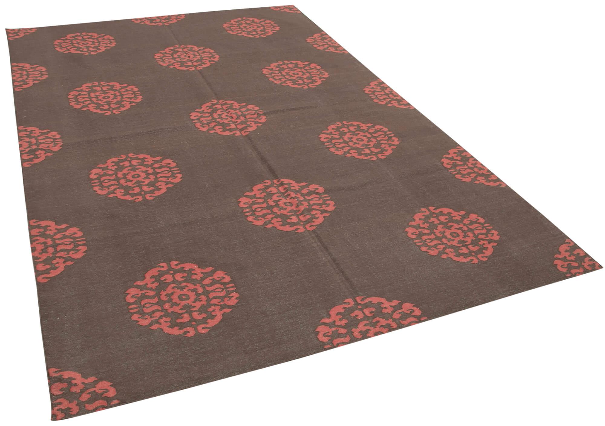 6 x 9 Brown Dhurrie Rug - 2820