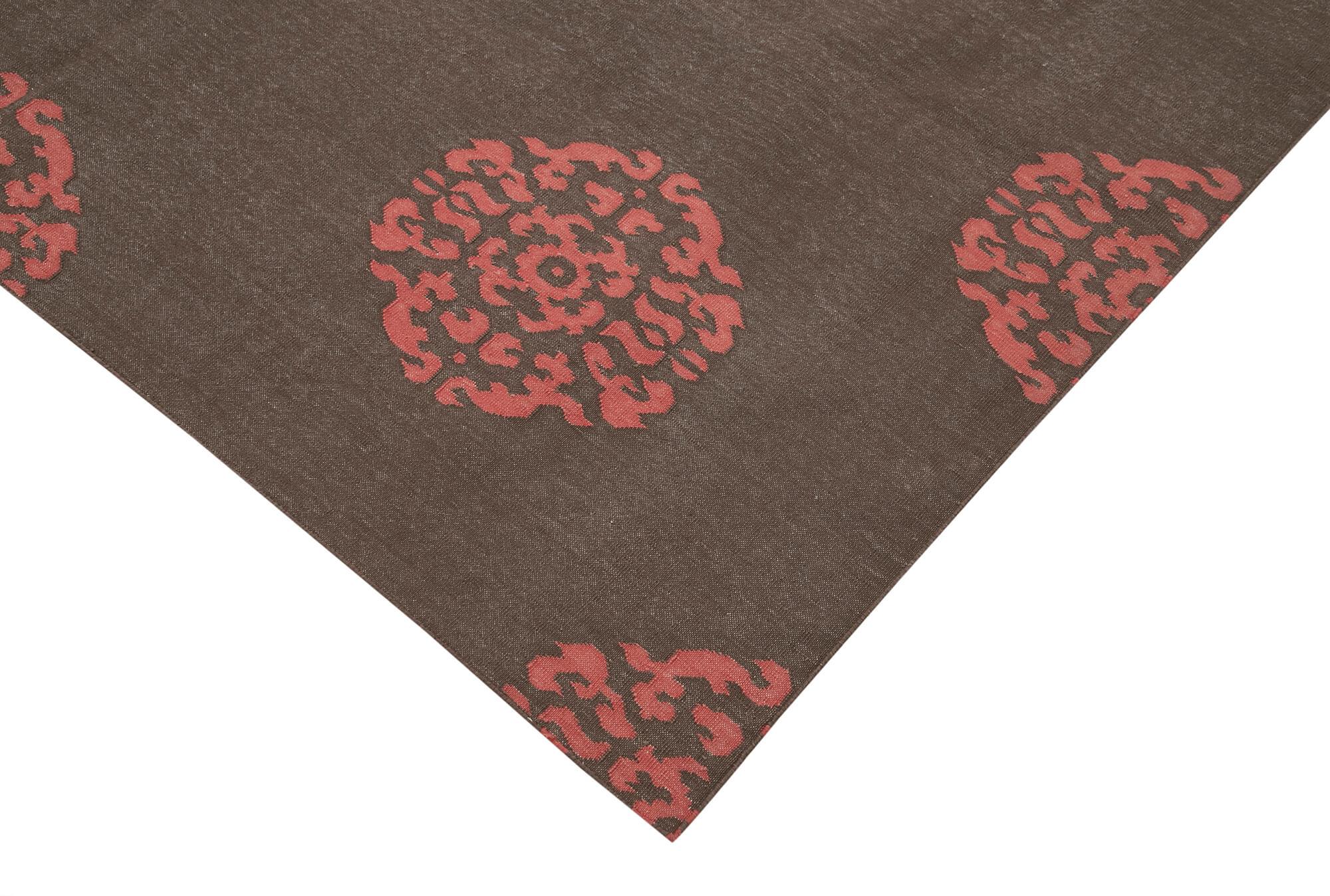 6 x 9 Brown Dhurrie Rug - 2820