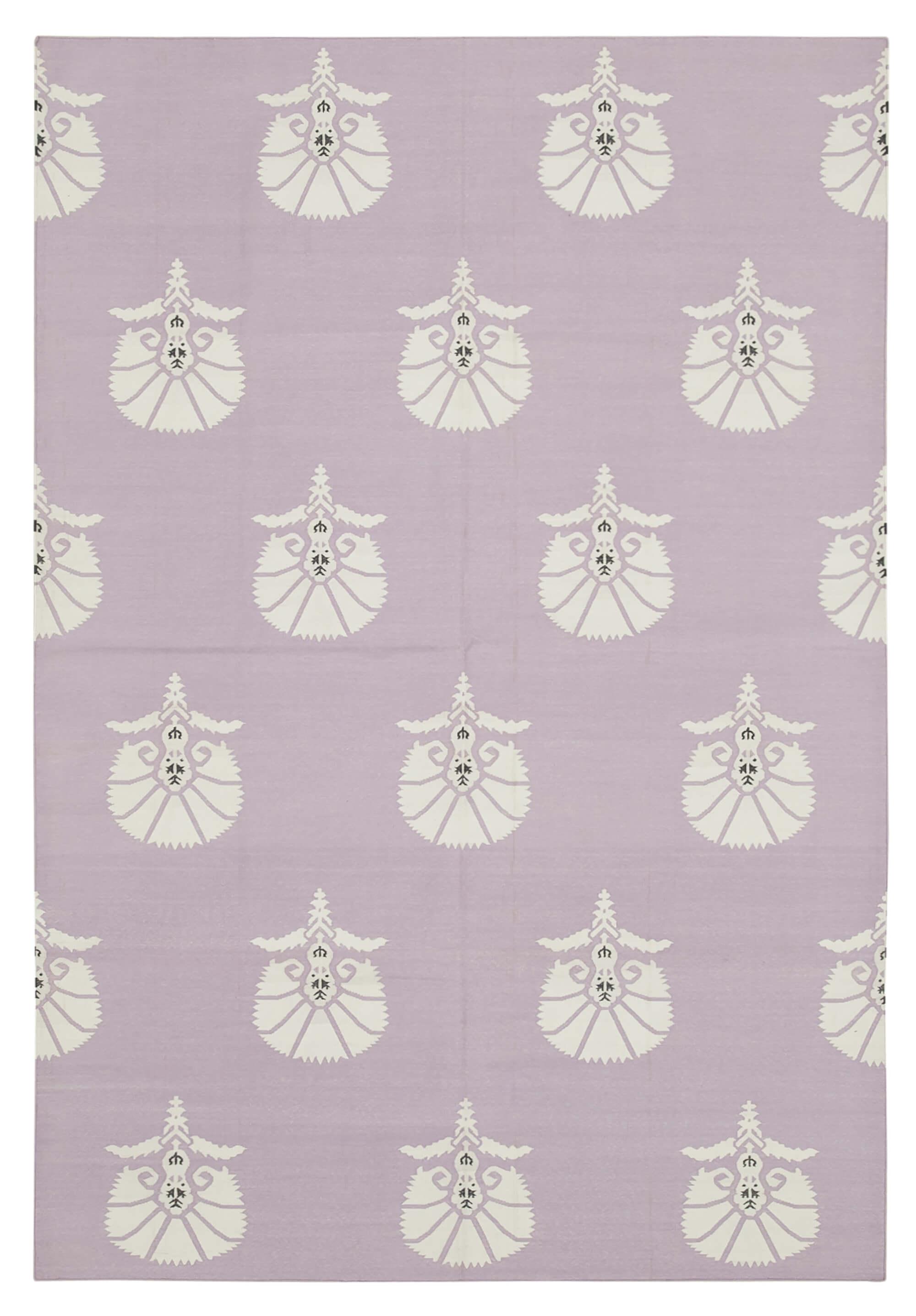 6 x 9 Purple Dhurrie Rug - 2823