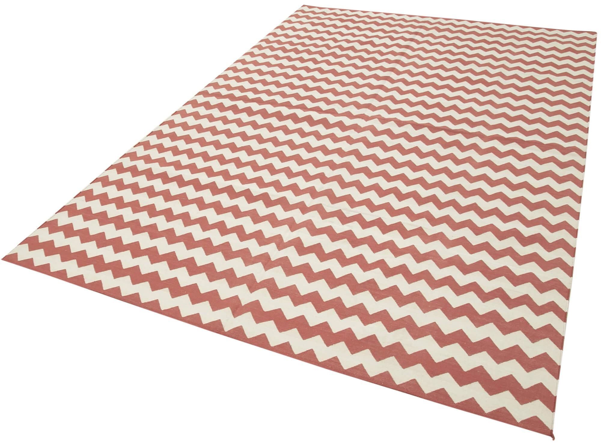 6 x 9 Red Dhurrie Rug - 2825