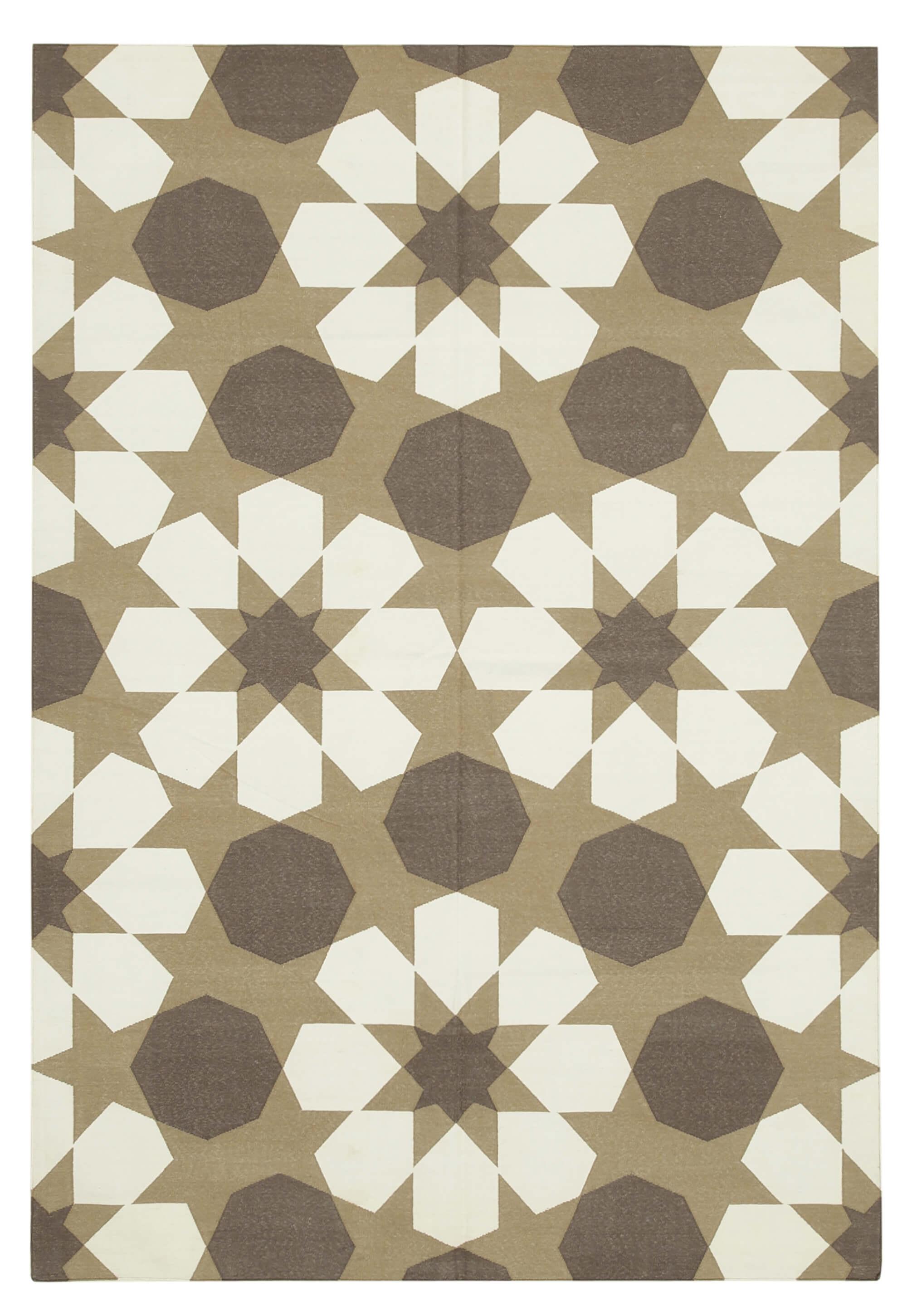 6 x 9 Brown Dhurrie Rug - 2827