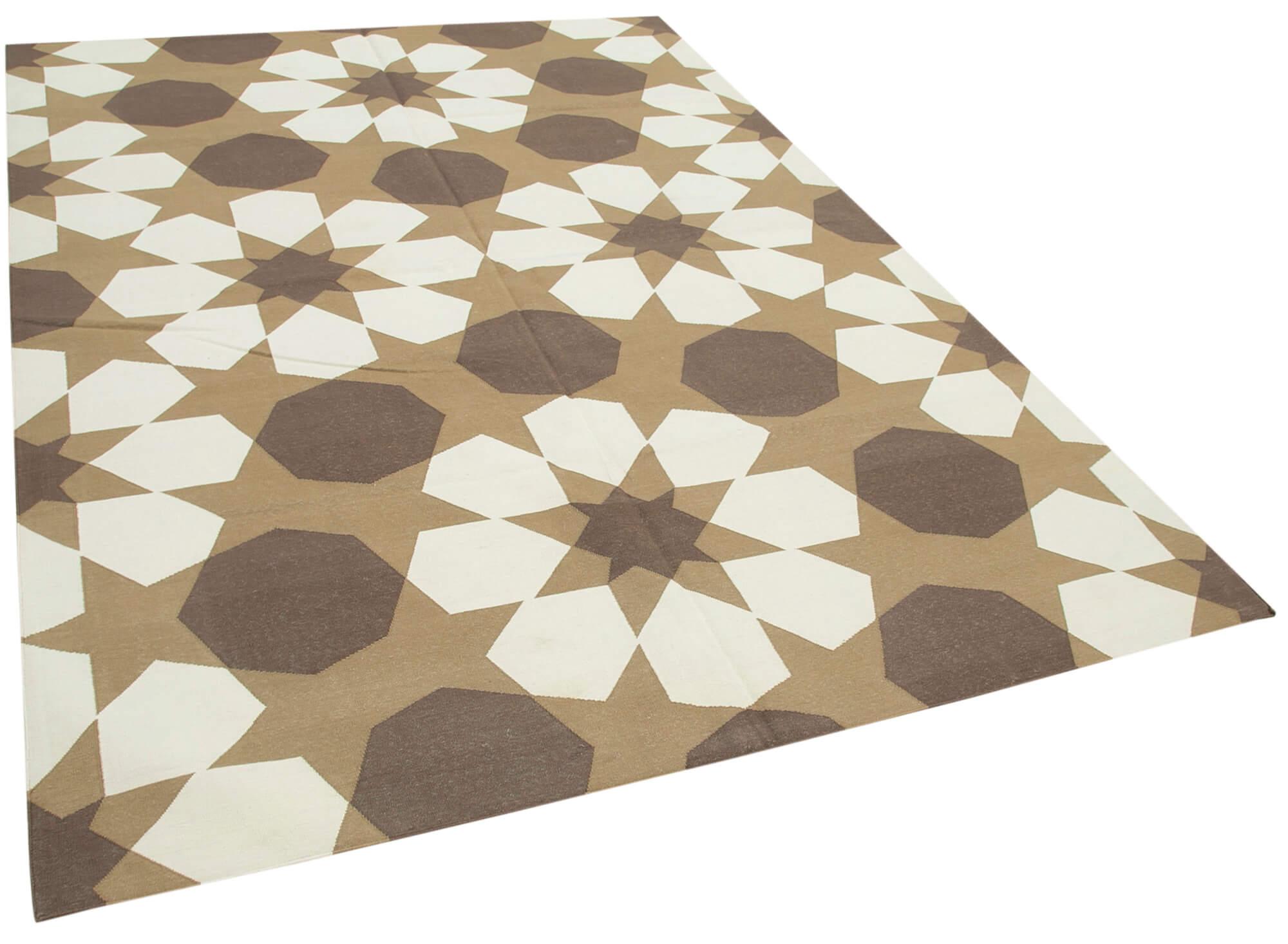 6 x 9 Brown Dhurrie Rug - 2827