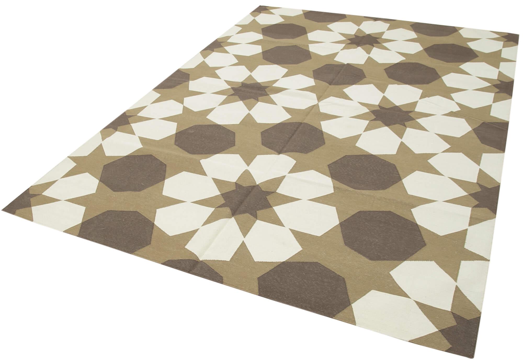 6 x 9 Brown Dhurrie Rug - 2827